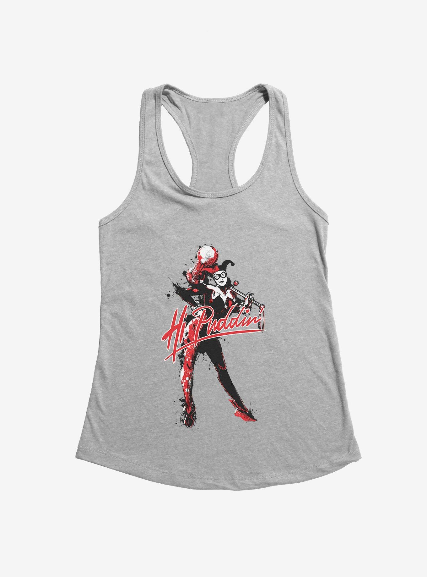 DC Comics Batman Harley Quinn Hi Puddin' Paint Splatter Womens Tank, , hi-res