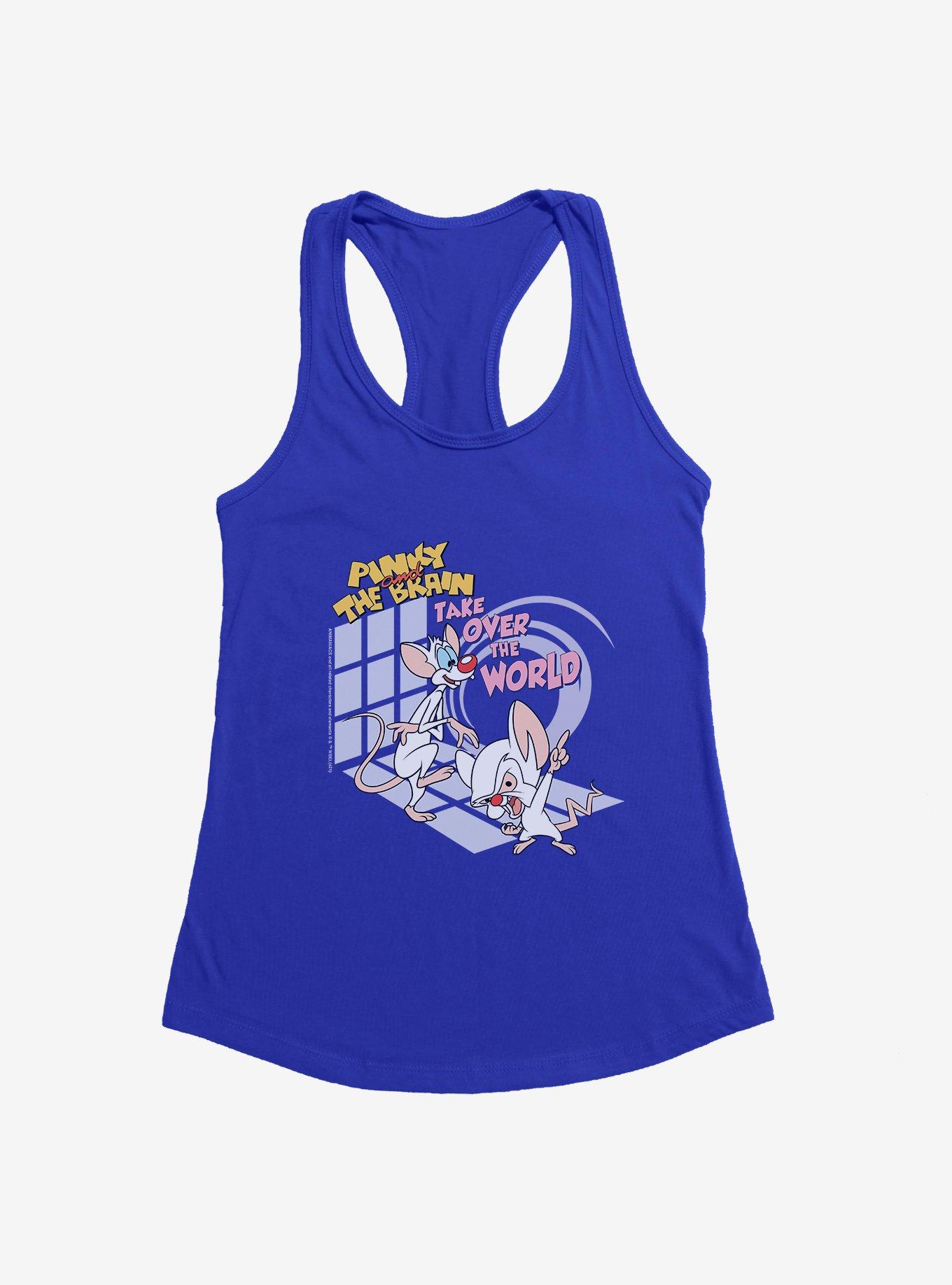 Animaniacs Pinky And The Brain Take Over The World Womens Tank Top, ROYAL, hi-res