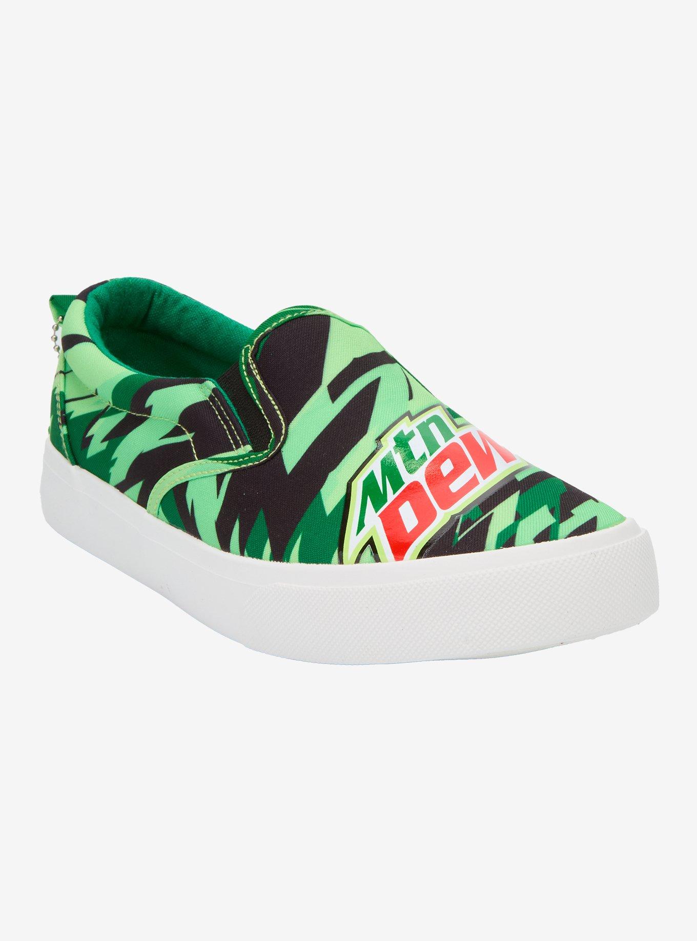 Mountain Dew Logo Slip-On Sneakers | Hot Topic display picture 1