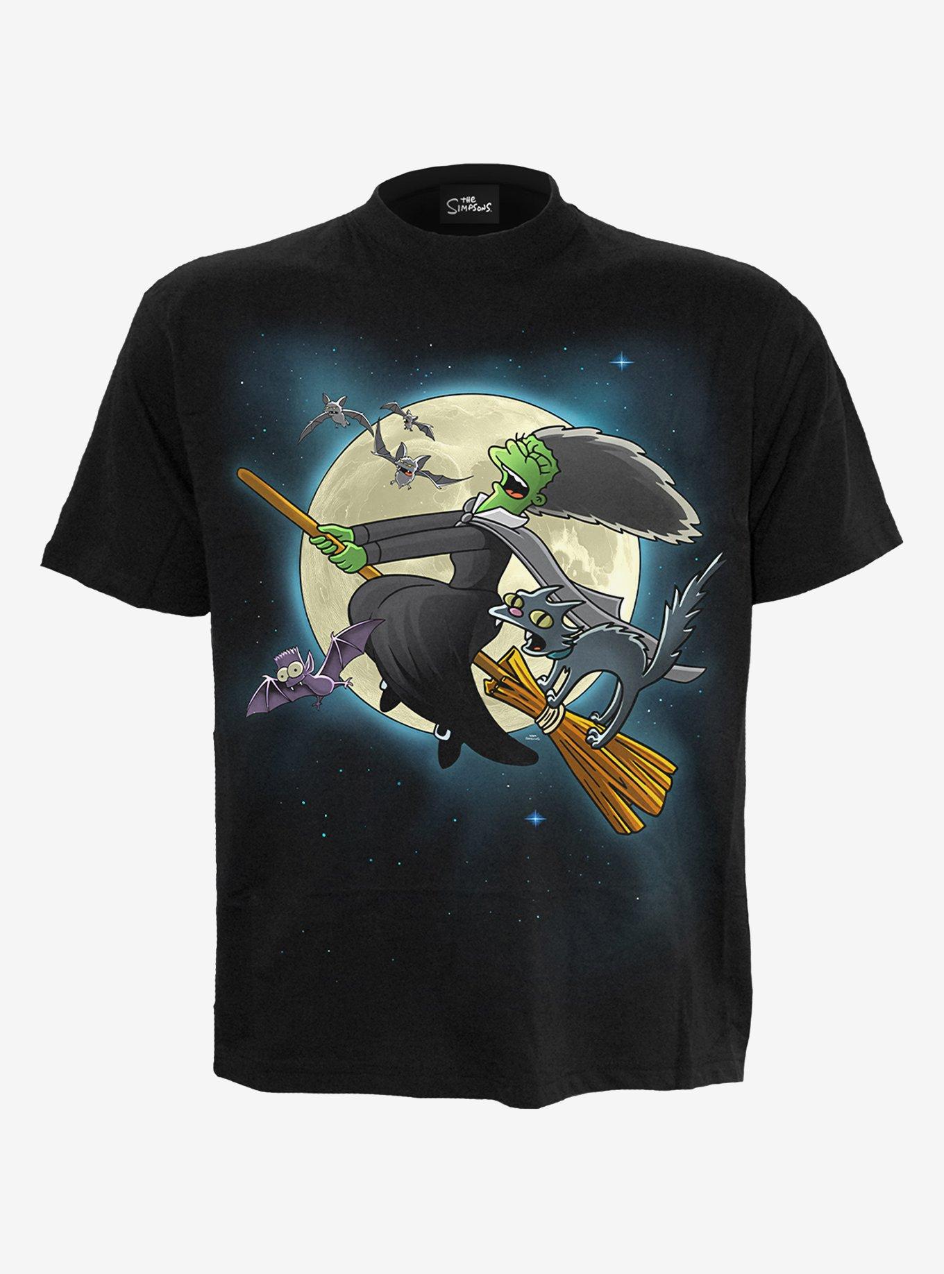 The Simpsons Marge Witch Front Print T-Shirt, BLACK, hi-res