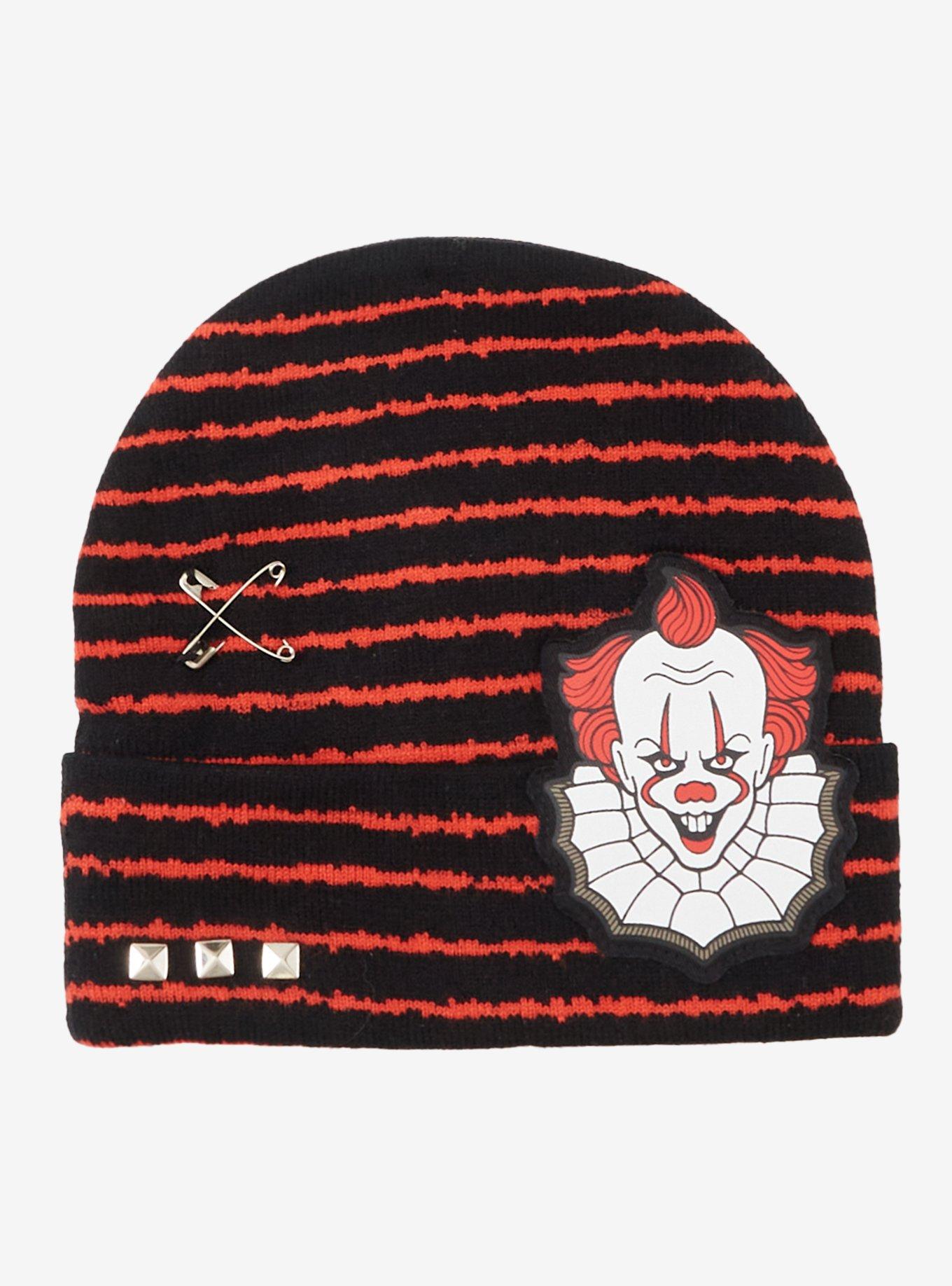 It Pennywise Black & Red Stripe Stud Beanie, , hi-res