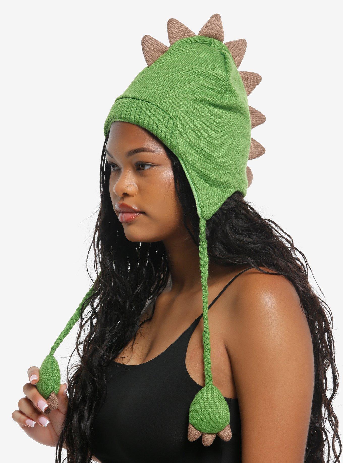 Dinosaur Figural Tassel Beanie | Hot Topic