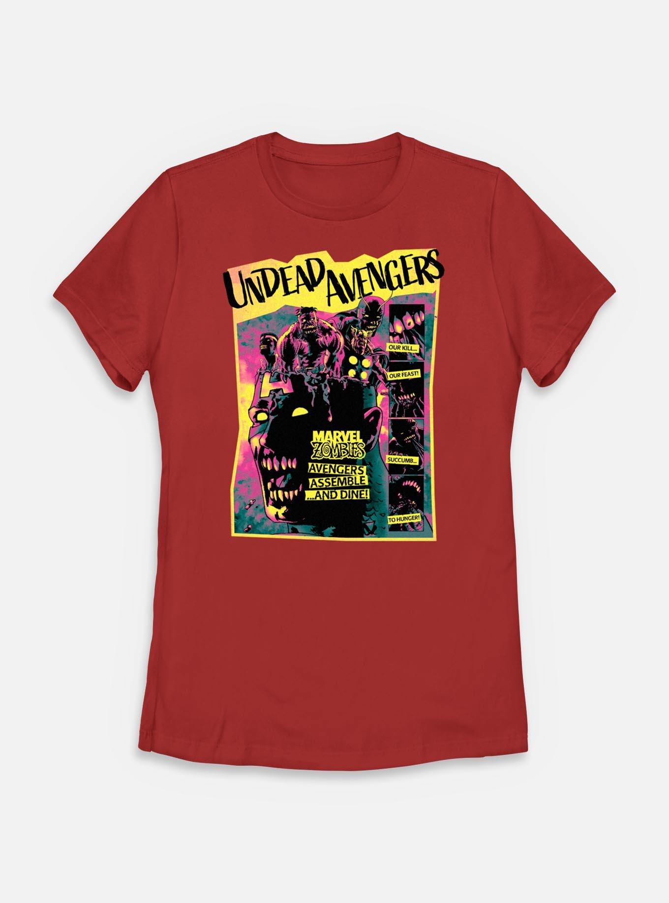 Marvel Zombies Undead Avengers Womens T-Shirt, RED, hi-res