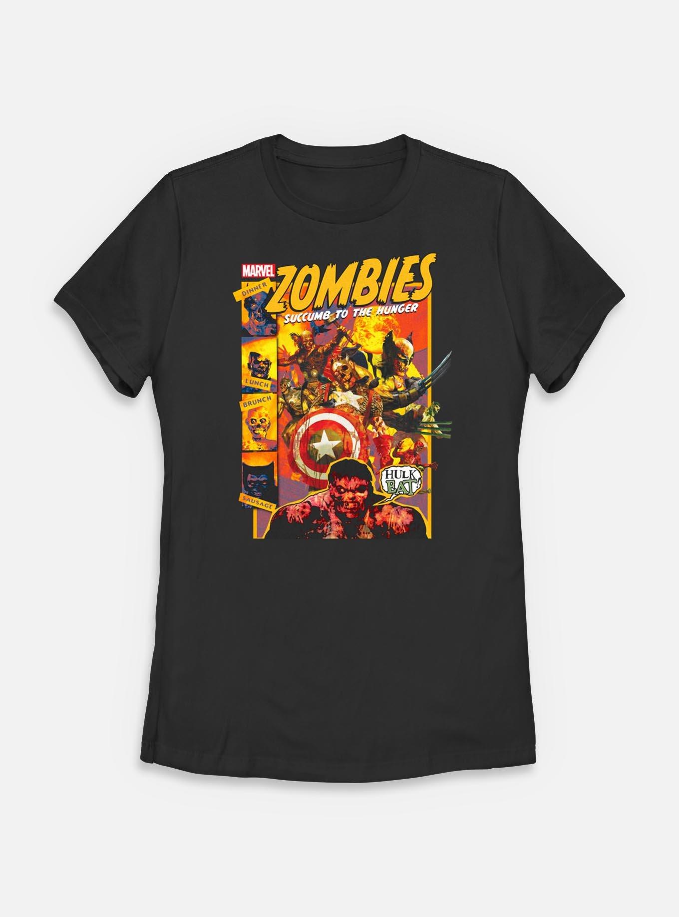 Marvel Zombies Succumb To The Hunger Comic Cover Womens T-Shirt, BLACK, hi-res