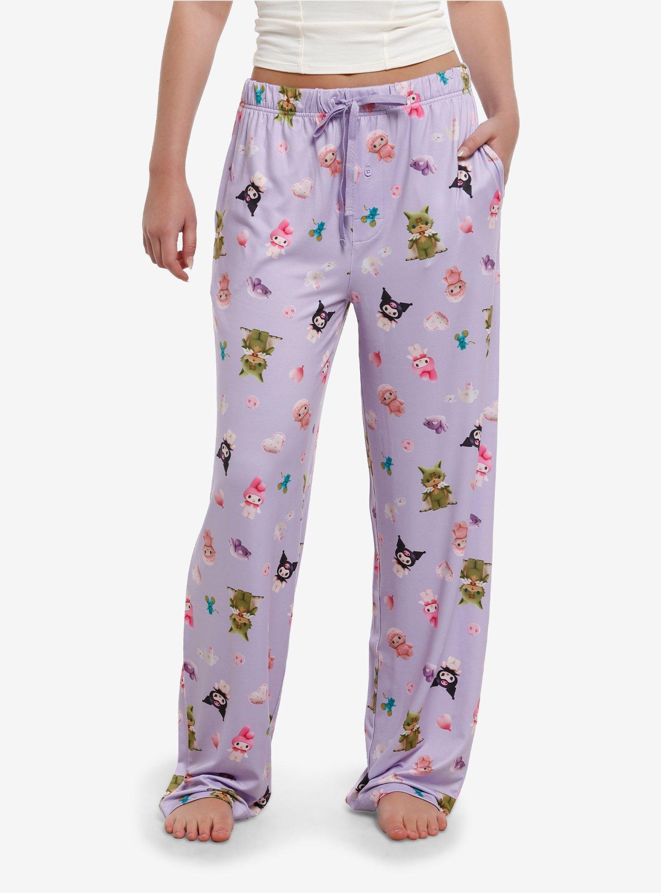 My Melody & Kuromi Character Girls Pajama Pants, , hi-res