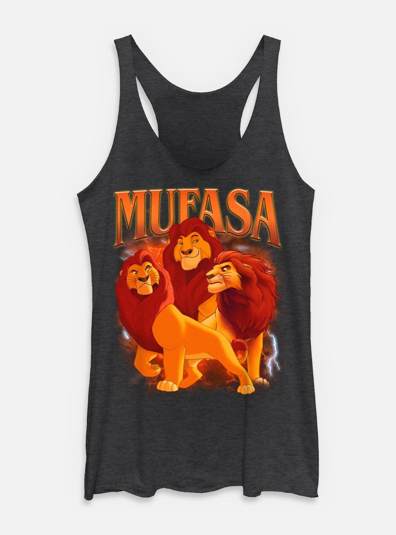 Disney The Lion King Mufasa Collage Womens Tank Top, BLK HTR, hi-res