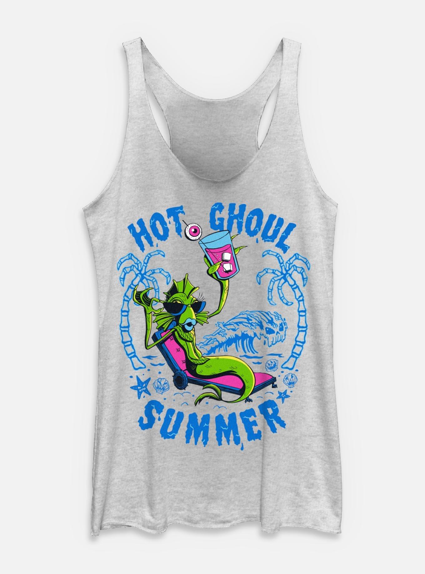 The Nightmare Before Christmas Hot Ghoul Summer Womens Tank Top, WHITE HTR, hi-res