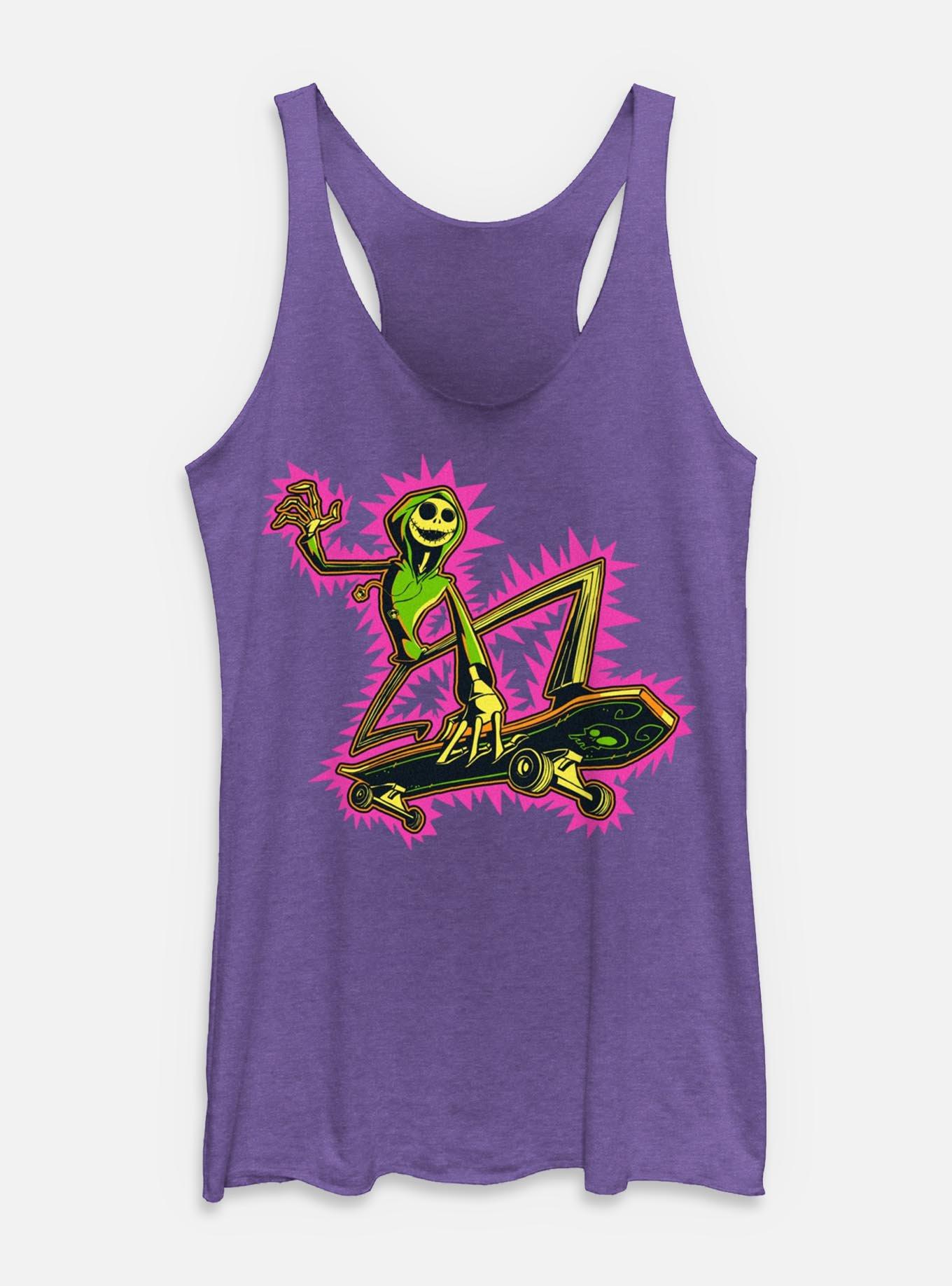 The Nightmare Before Christmas Skating Jack Womens Tank Top, PUR HTR, hi-res