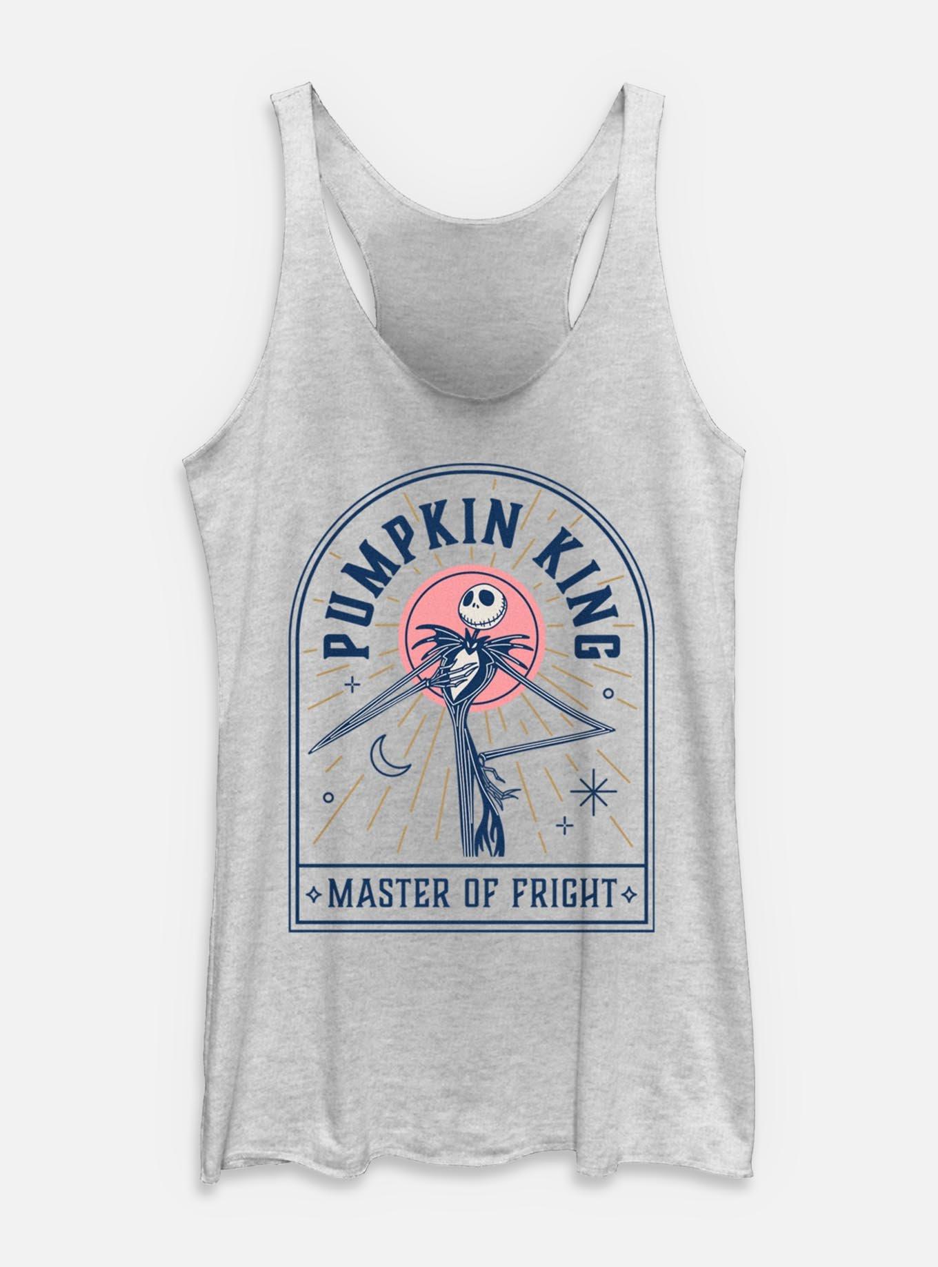 The Nightmare Before Christmas Pumpkin King Master Of Fright Womens Tank Top, WHITE HTR, hi-res