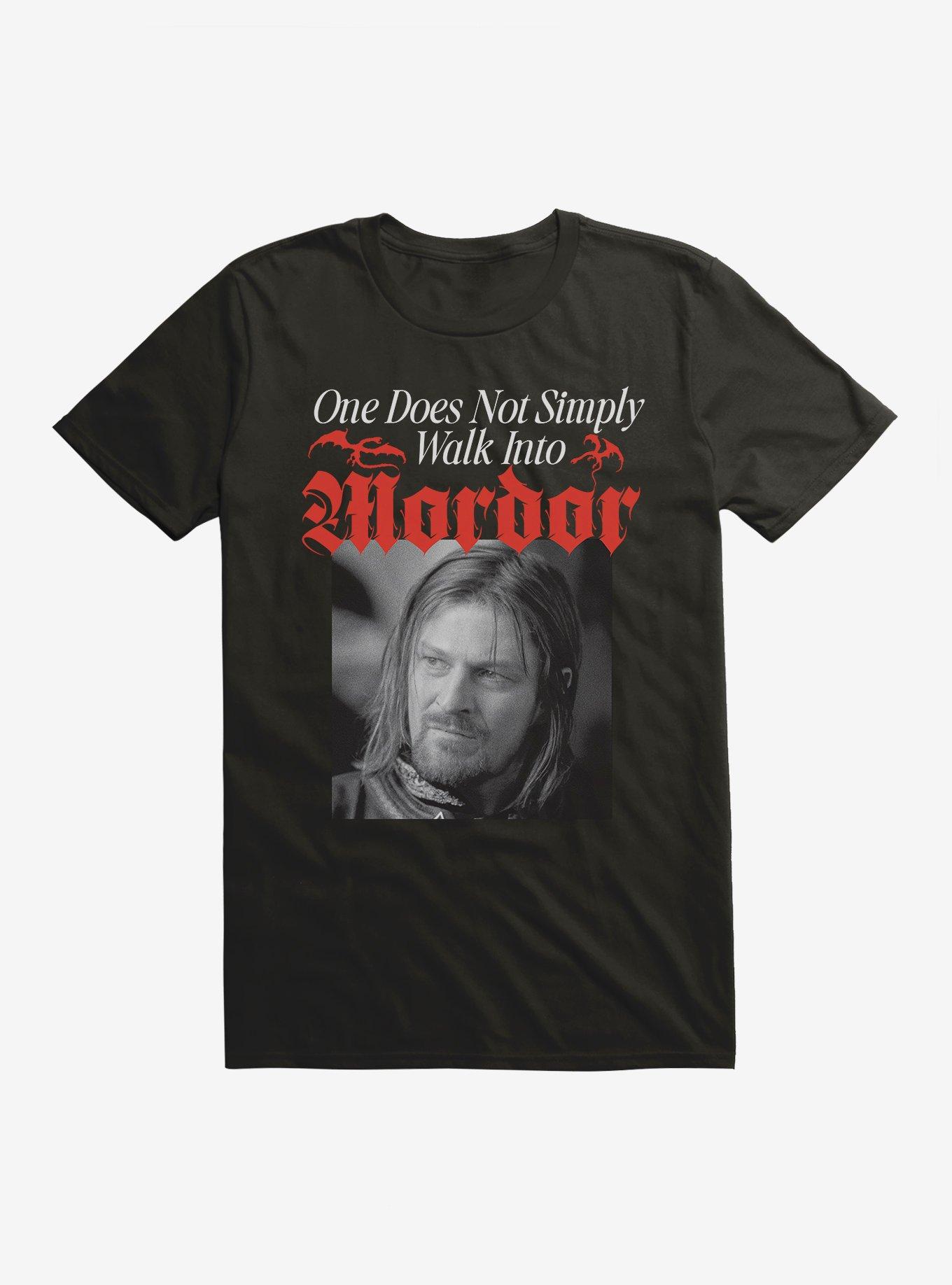 The Lord Of The Rings One Does Not Simply Walk Into Mordor T-Shirt, BLACK, hi-res