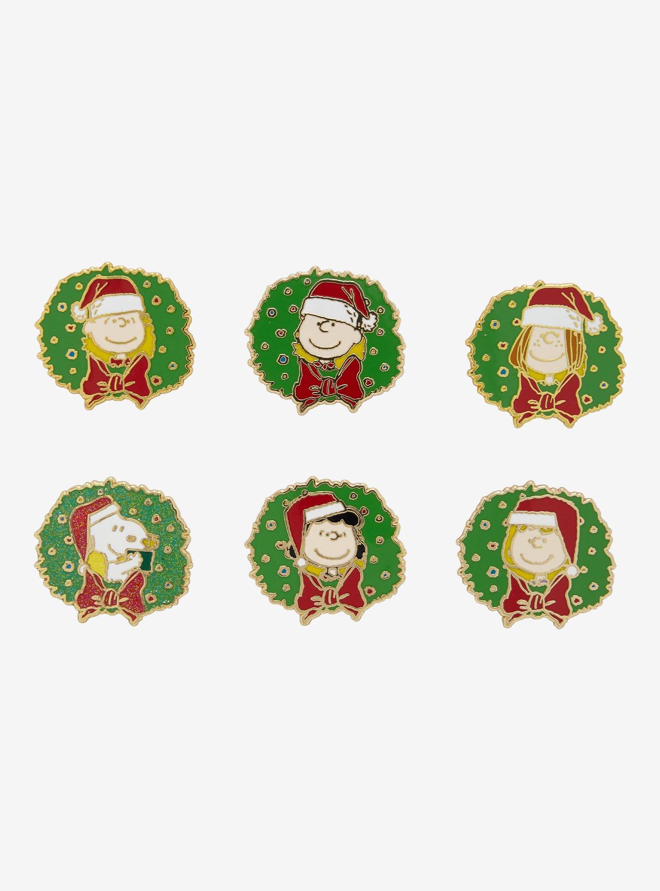Peanuts Character Wreath Blind Box Enamel Pin, , hi-res