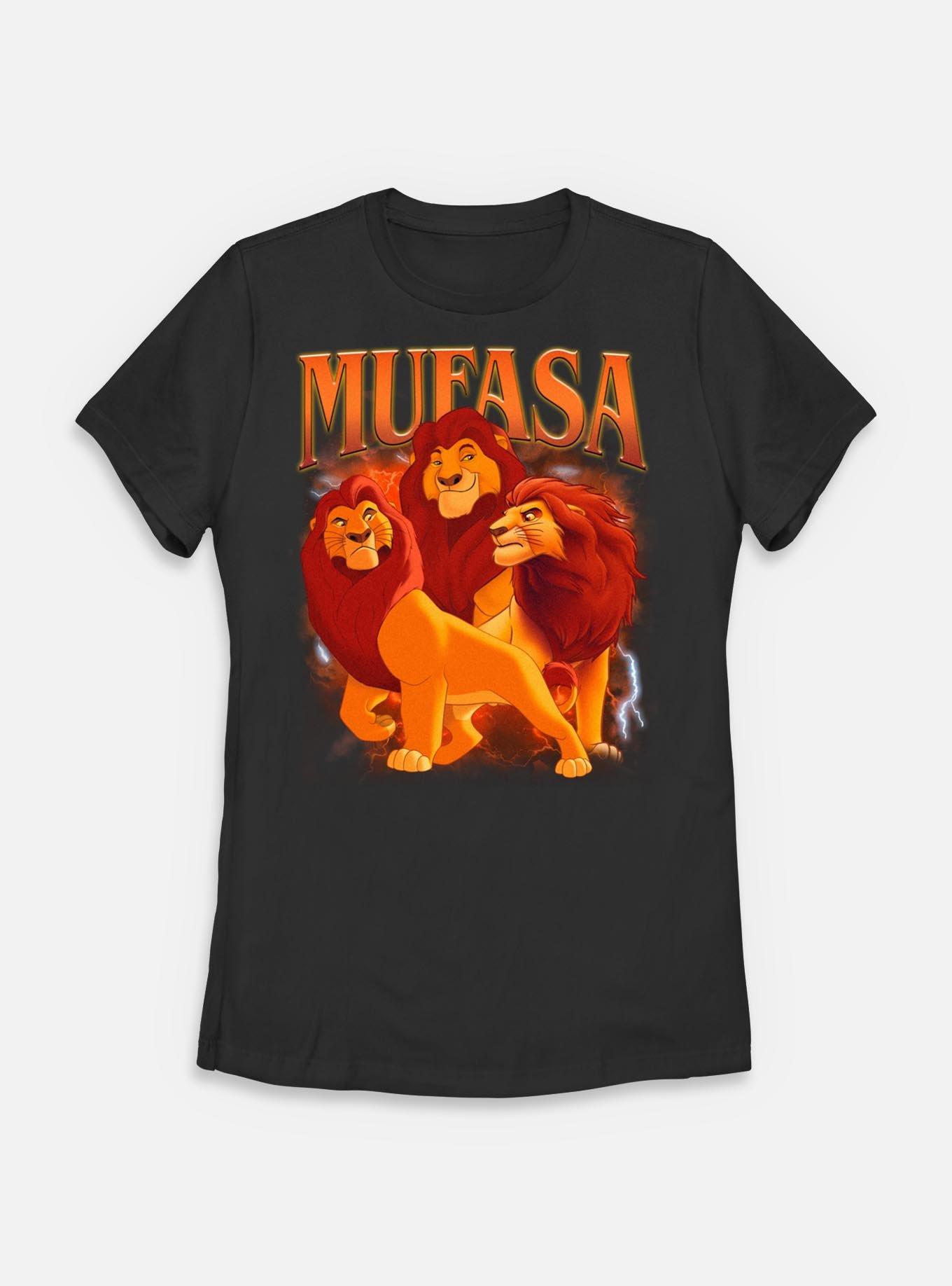Disney The Lion King Mufasa Collage Womens T-Shirt, BLACK, hi-res