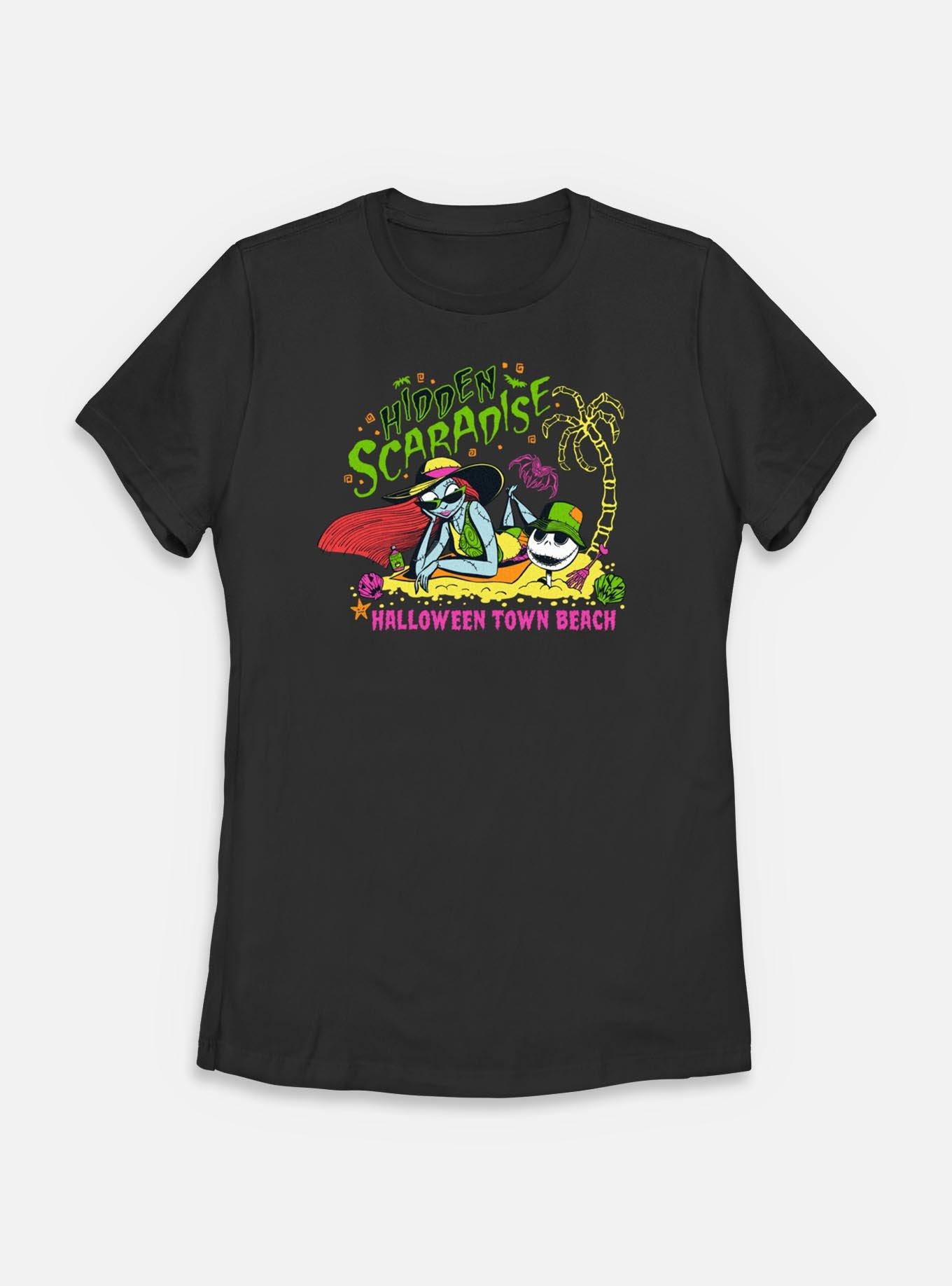 The Nightmare Before Christmas Halloween Town Beach T-Shirt, BLACK, hi-res