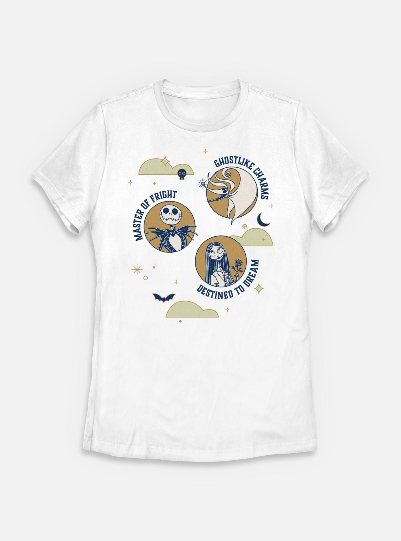 The Nightmare Before Christmas Fright Dream Ghostlike Womens T-Shirt, WHITE, hi-res