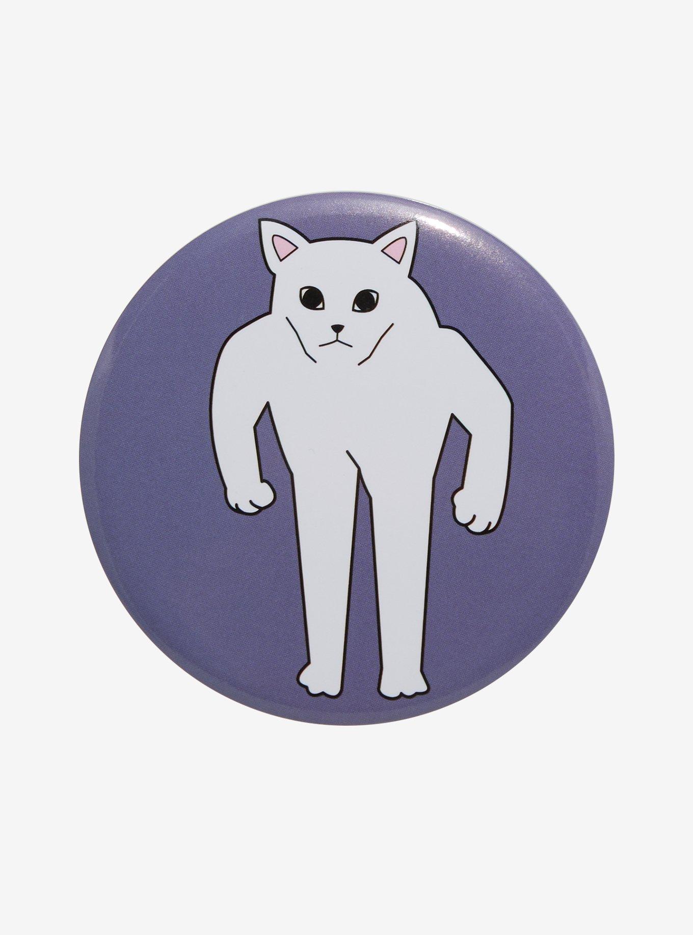 Cat Long Legs 3 Inch Button, , hi-res