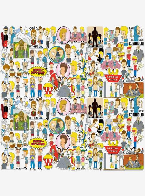 Beavis and Butthead Miscellaneous 100ct Sticker Pack | BoxLunch
