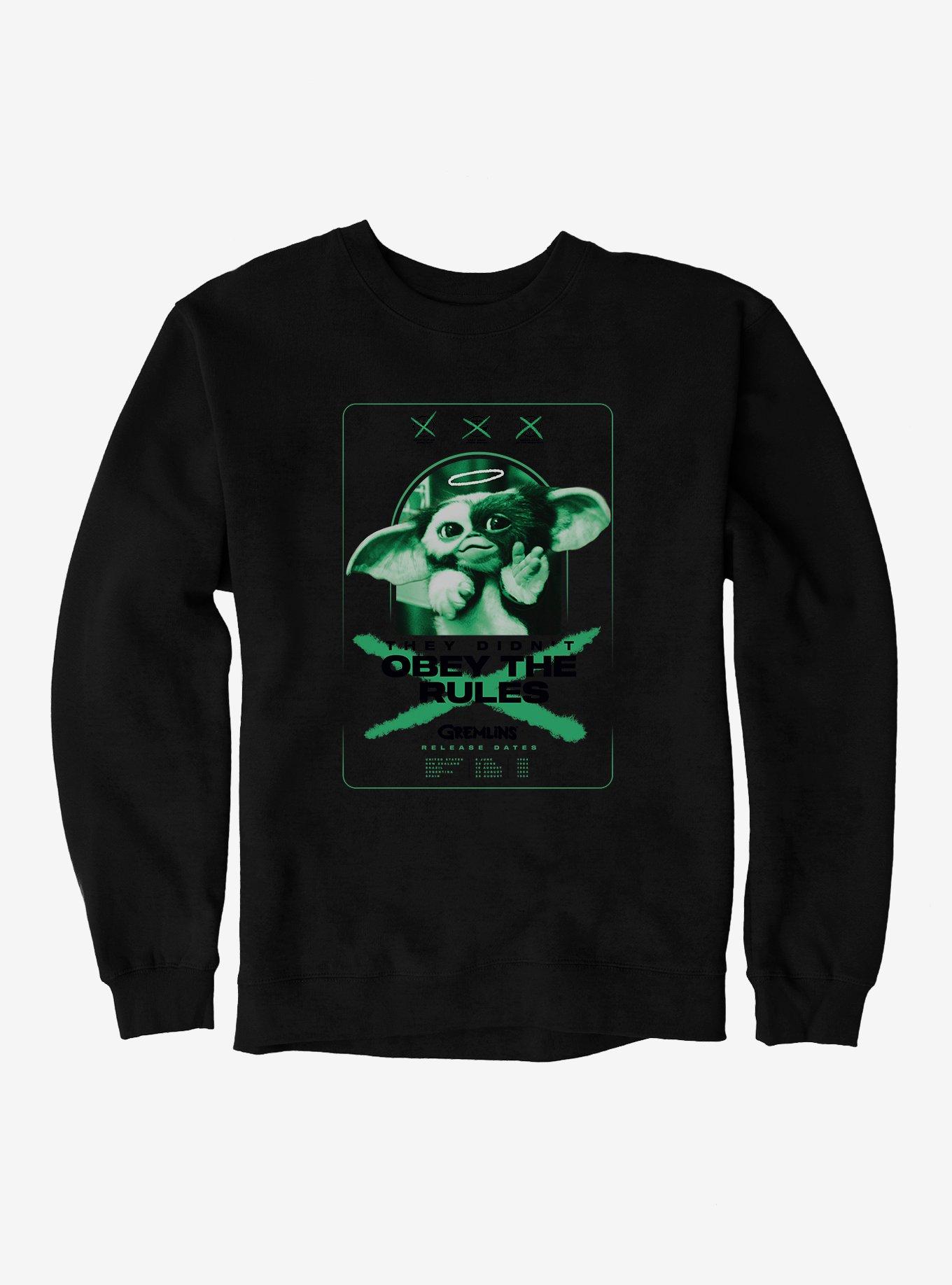 Gremlins They Didn't Obey The Rules Movie Poster Sweatshirt, , hi-res