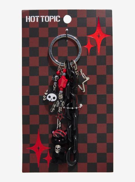 Flocked Emo Cat Charm Key Chain | Hot Topic
