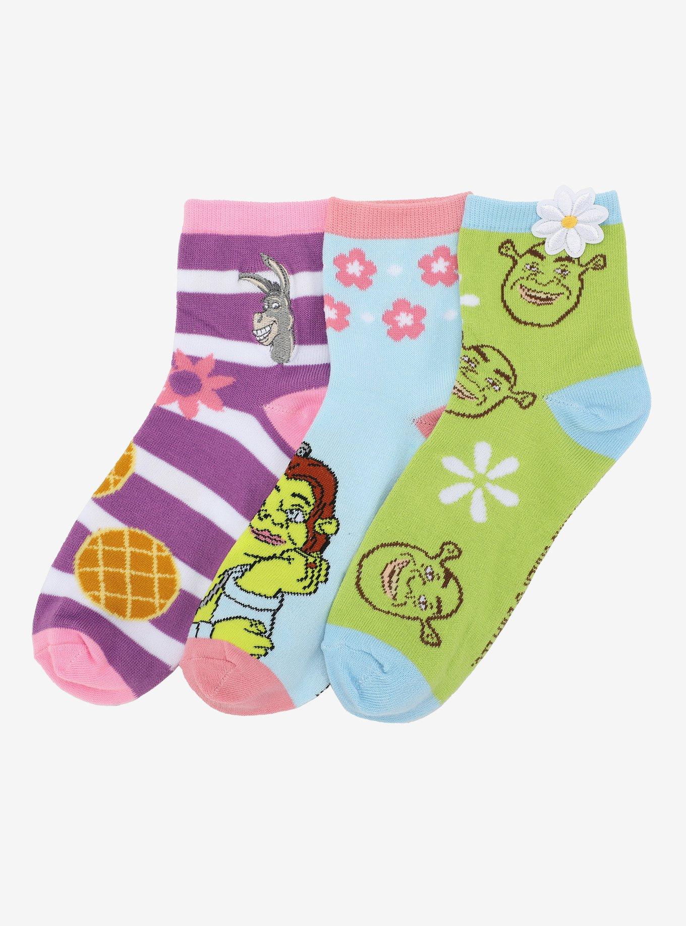 Shrek Trio Ankle Socks 3 Pair, , hi-res