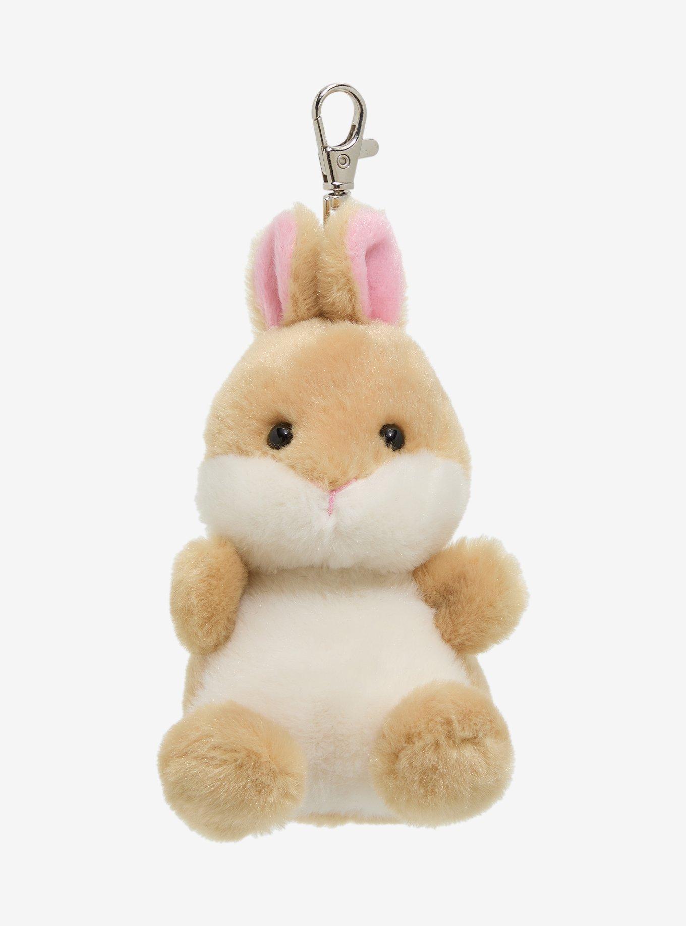 Aurora Palm Pals Ella Bunny Plush Key Chain, , hi-res