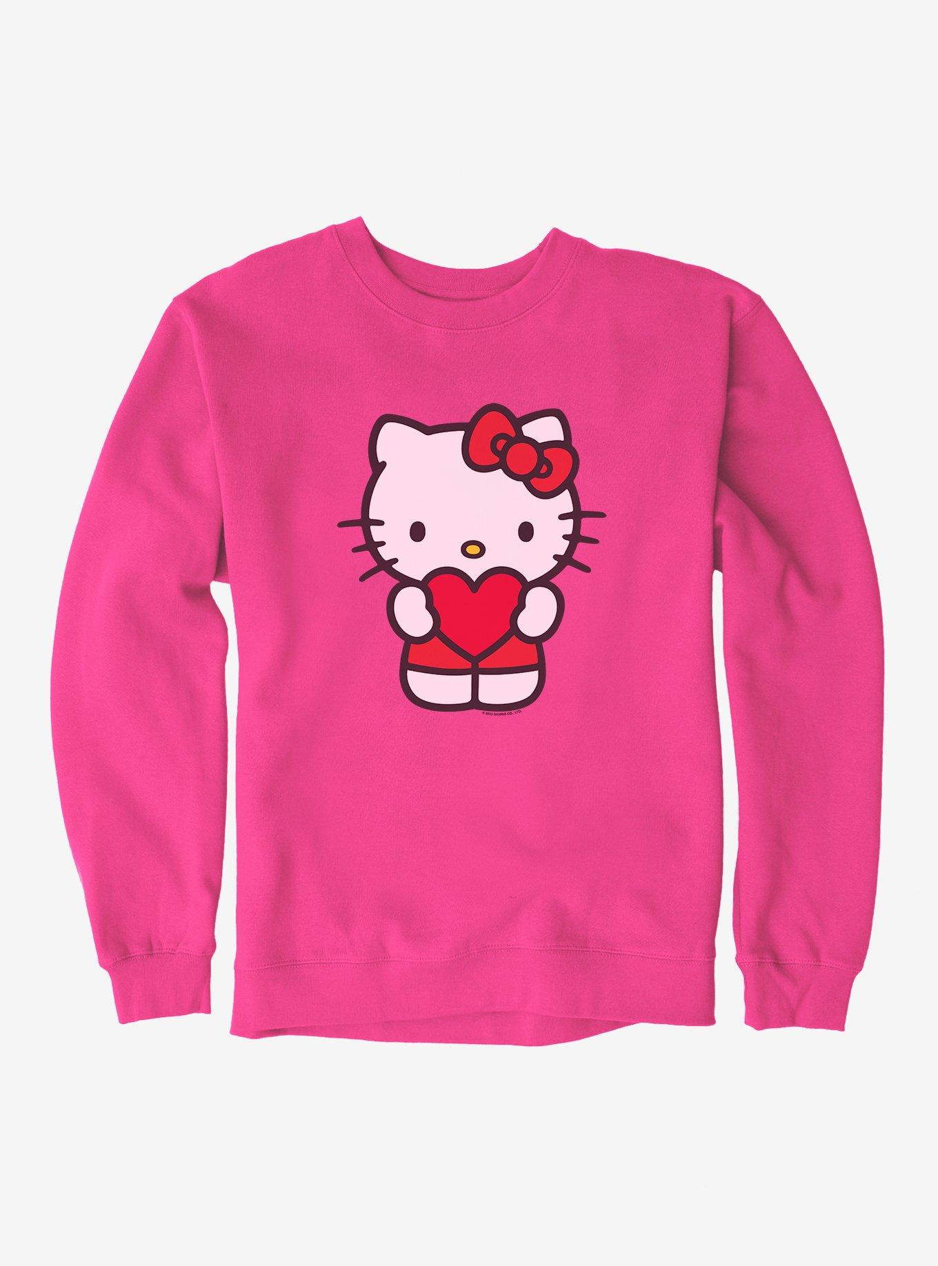 Hello Kitty Holding A Heart Sweatshirt, , hi-res