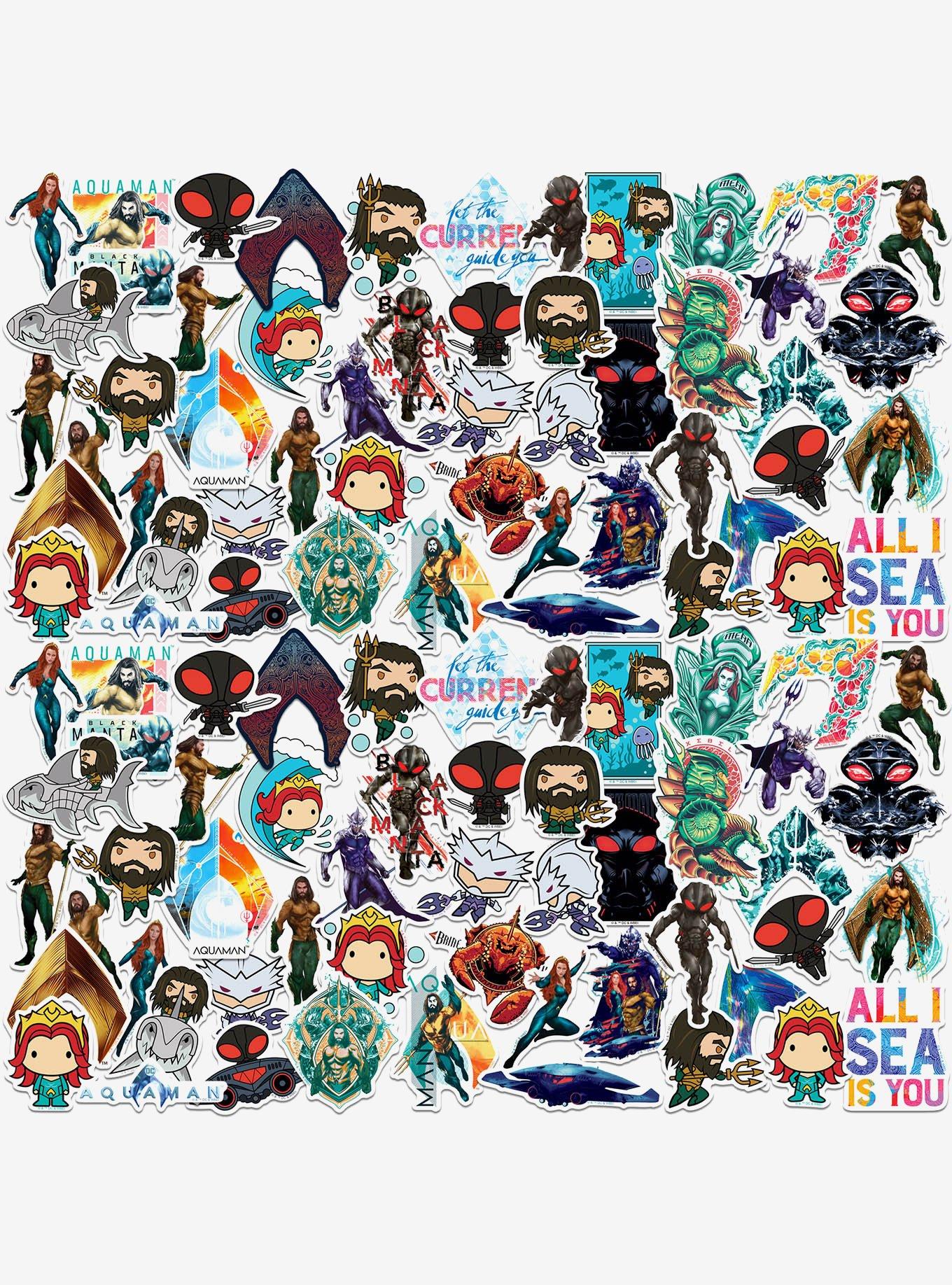 DC Comics Aquaman Movie Miscellaneous 100ct Sticker Pack, , hi-res