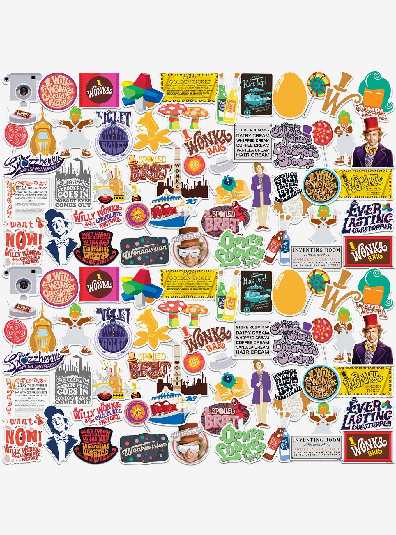 Willy Wonka and The Chocolate Factory Miscellaneous 100ct Sticker Pack, , hi-res