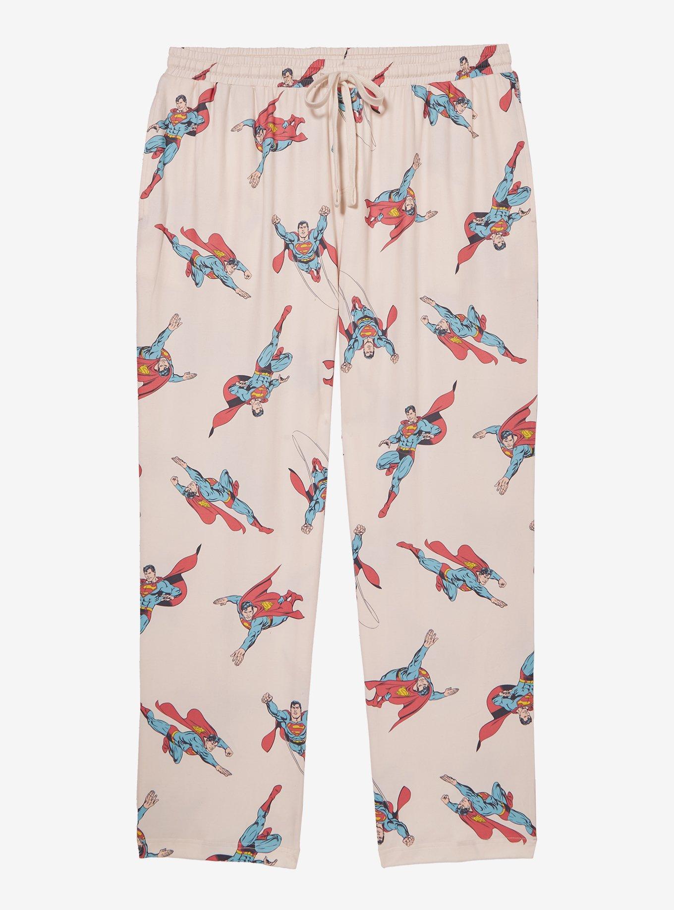 DC Comics Superman Allover Print Plus Size Sleep Pants - BoxLunch Exclusive, , hi-res