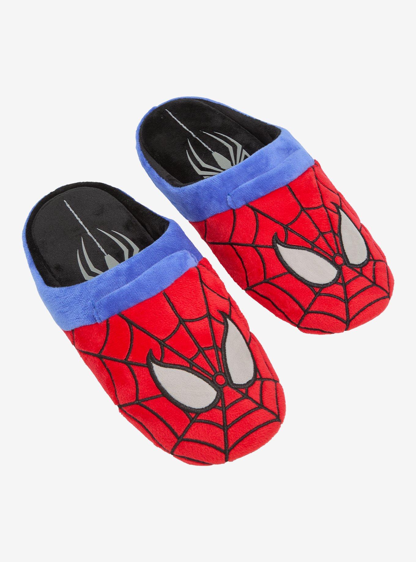 Marvel Spider-Man Mask Men's Dorm Slippers — BoxLunch Exclusive, , hi-res