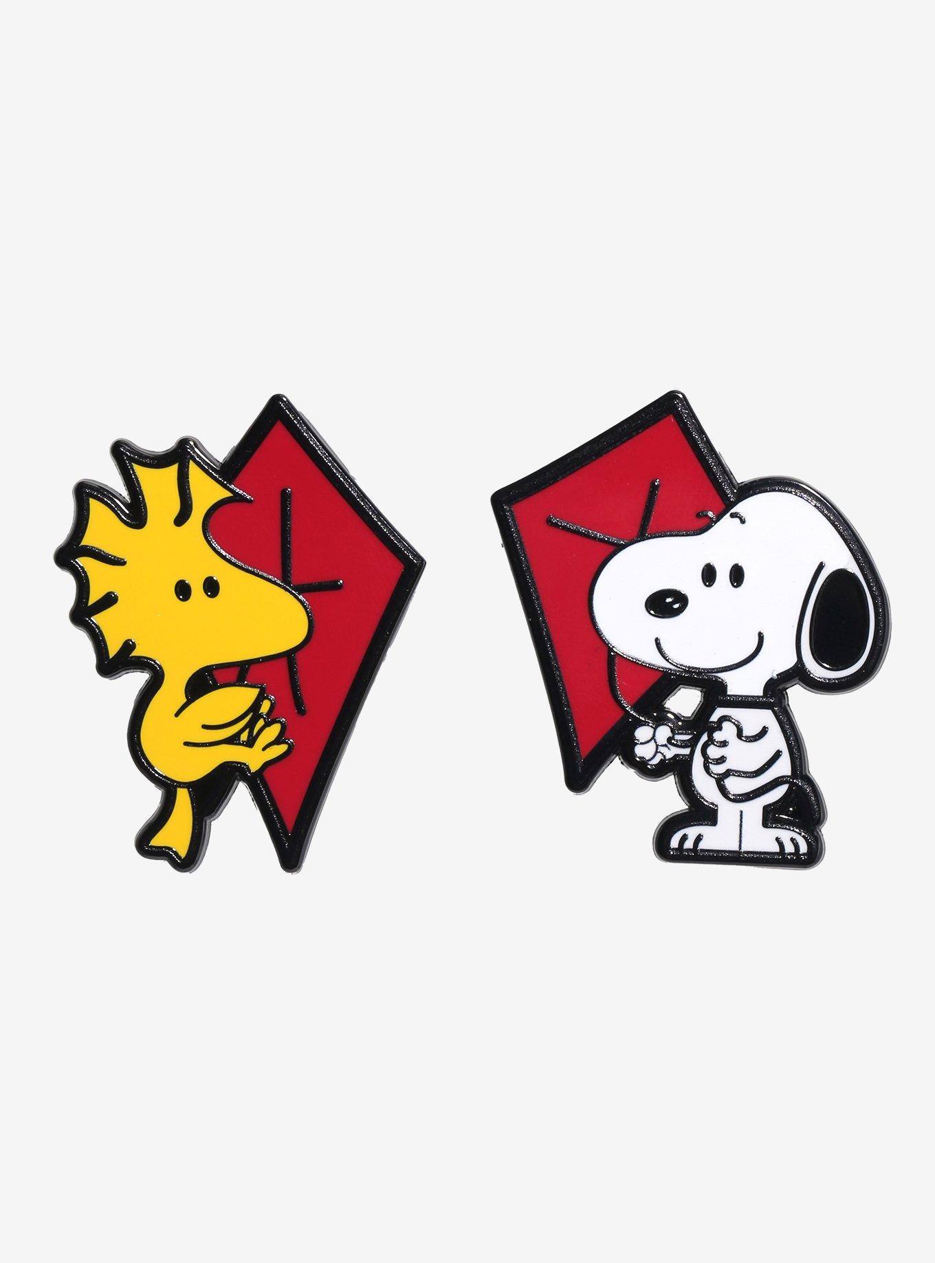 Peanuts Snoopy & Woodstock Kite Enamel Pin Set, , hi-res