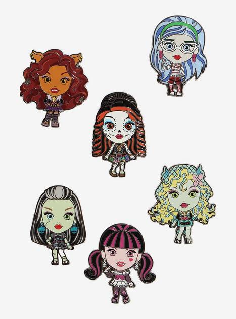 Monster High Chibi Character Blind Box Enamel Pin Hot Topic Exclusive ...
