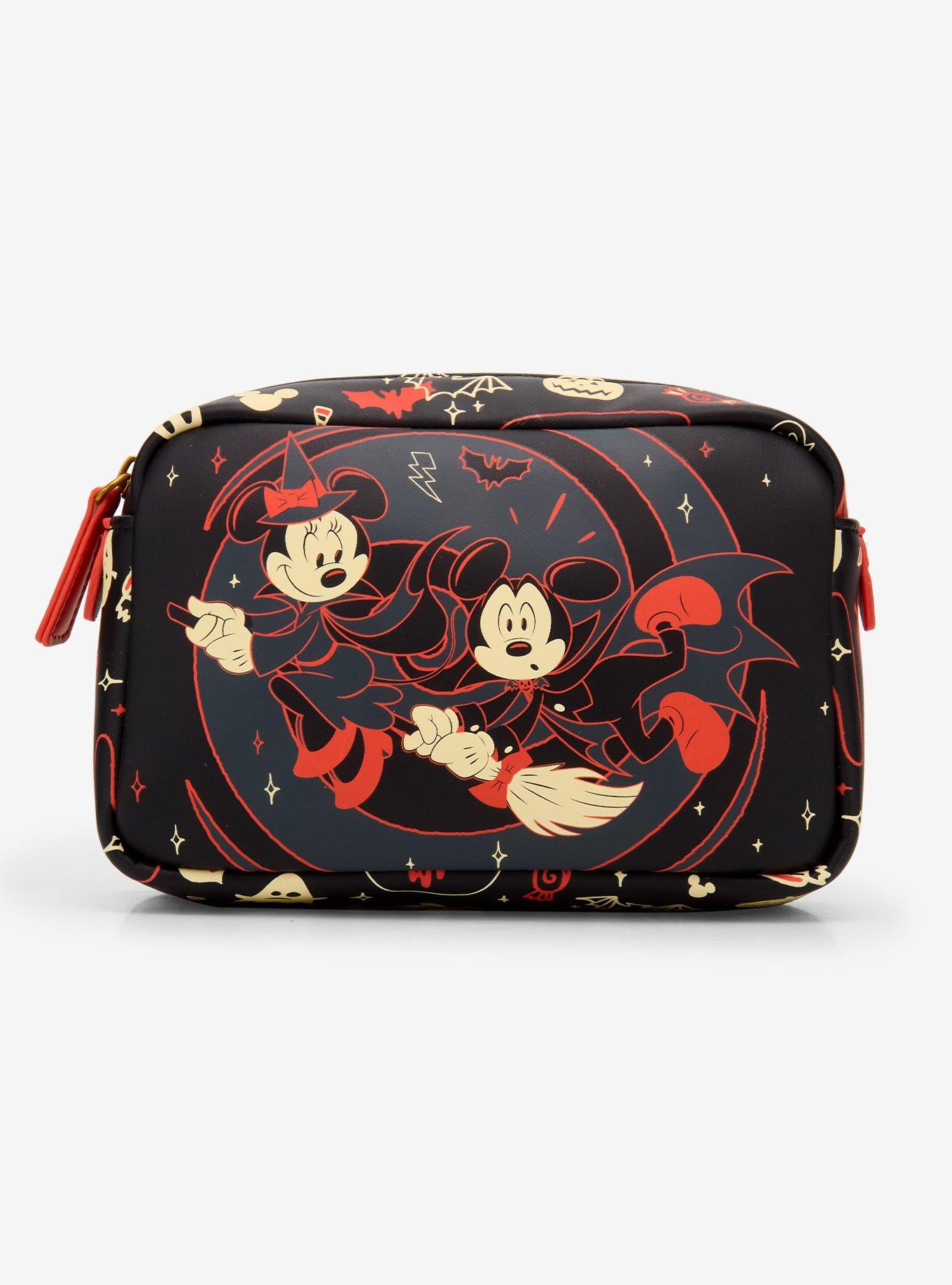 Loungefly Disney Mickey & Minnie Halloween Icons Glow-in-the-Dark Cosmetic Bag - BoxLunch Exclusive, , hi-res