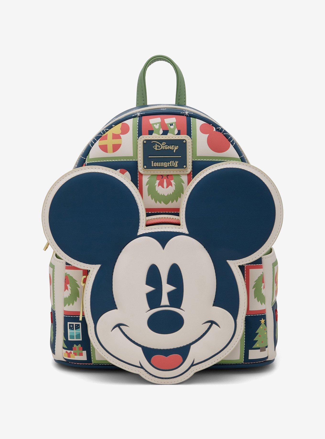 VHTF BNWT Faux Leather Bioworld Classic Mickey Mouse Backpack Patriotic Colors Disney Mickey and Minnie Mouse mini Backpack Faux Leather  main image 3