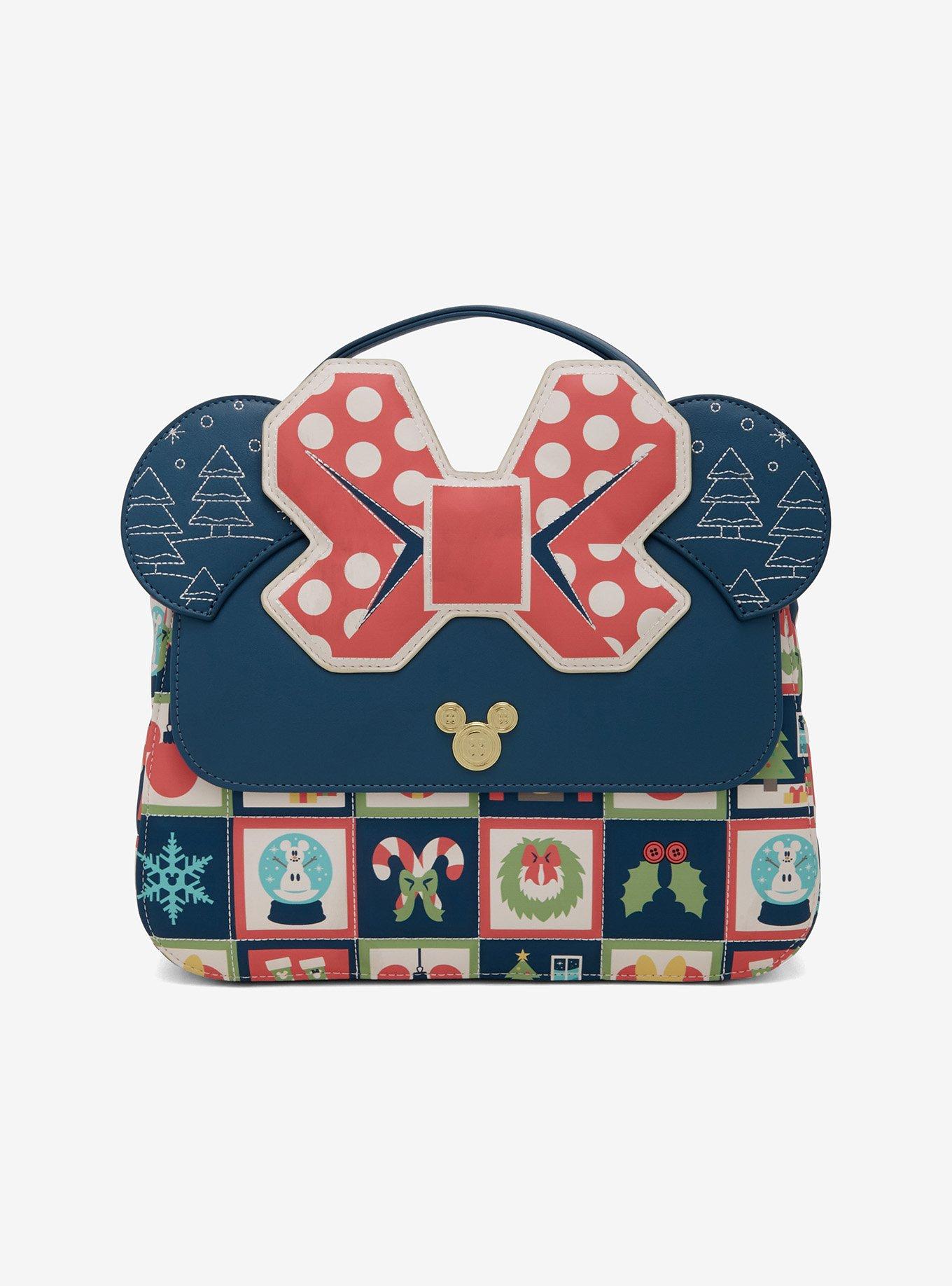 Loungefly Disney Minnie Mouse Checker Holiday Crossbody Bag, , hi-res