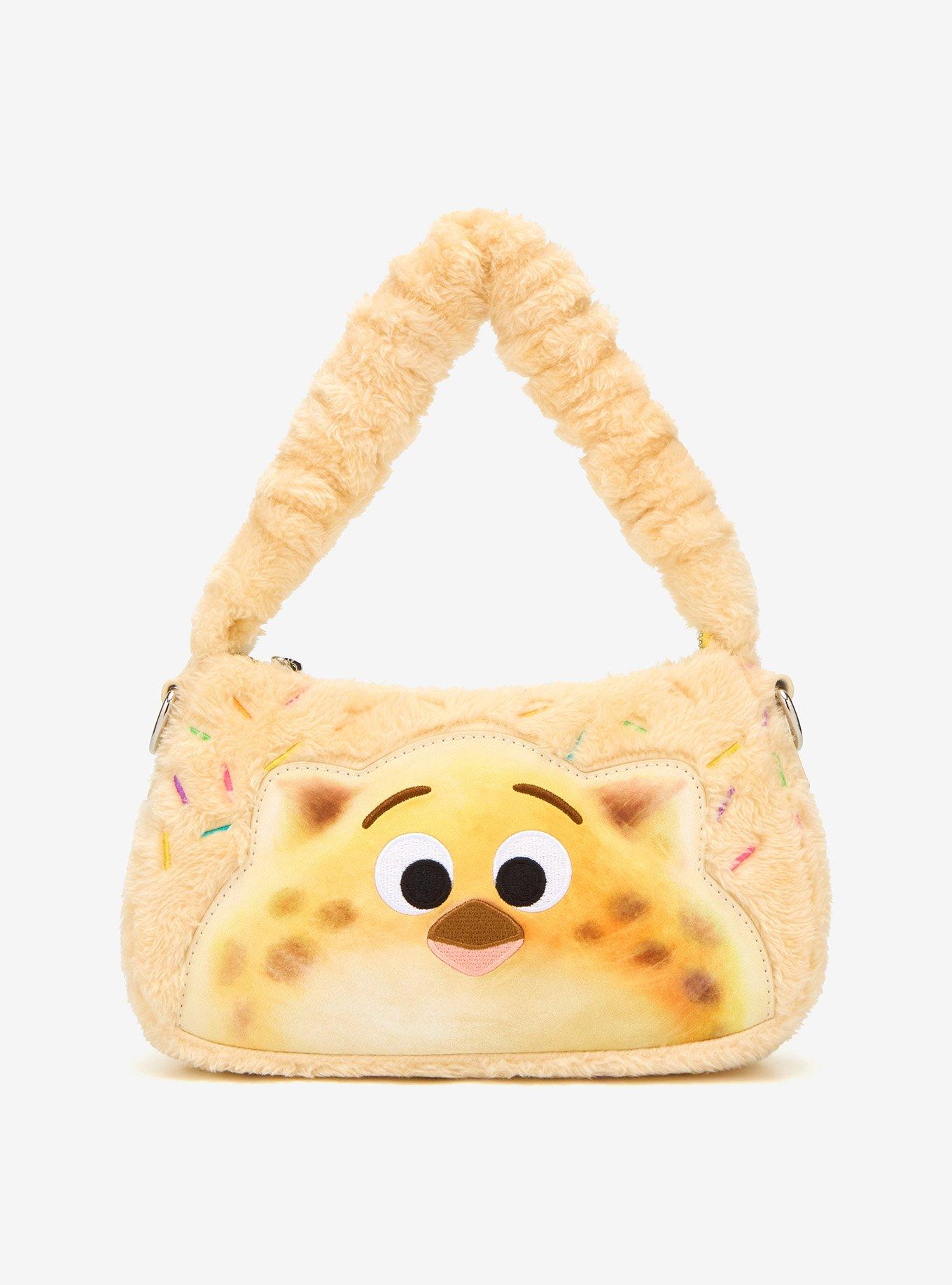 Loungefly Zootopia Clawhauser Cotton Candy Fuzzy Shoulder Bag, , hi-res