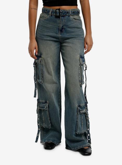 JEEP★LADY'S_Teen-Washed Wide Denim Pants Teen and Tween Girl's Denim and Jeans – Frankie's on the Park