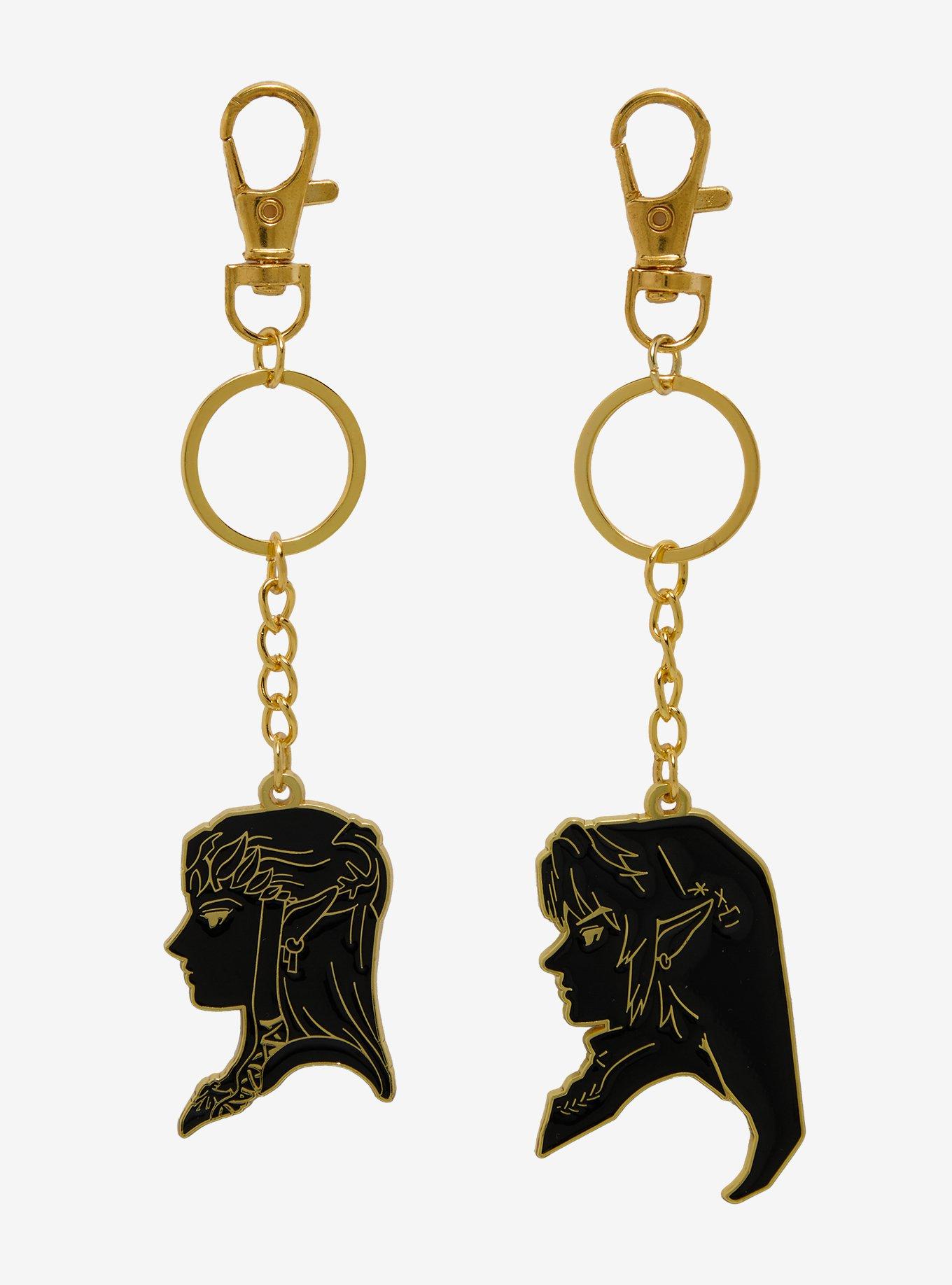 Nintendo The Legend of Zelda Link & Zelda Portraits Keychain Set - BoxLunch Exclusive, , hi-res