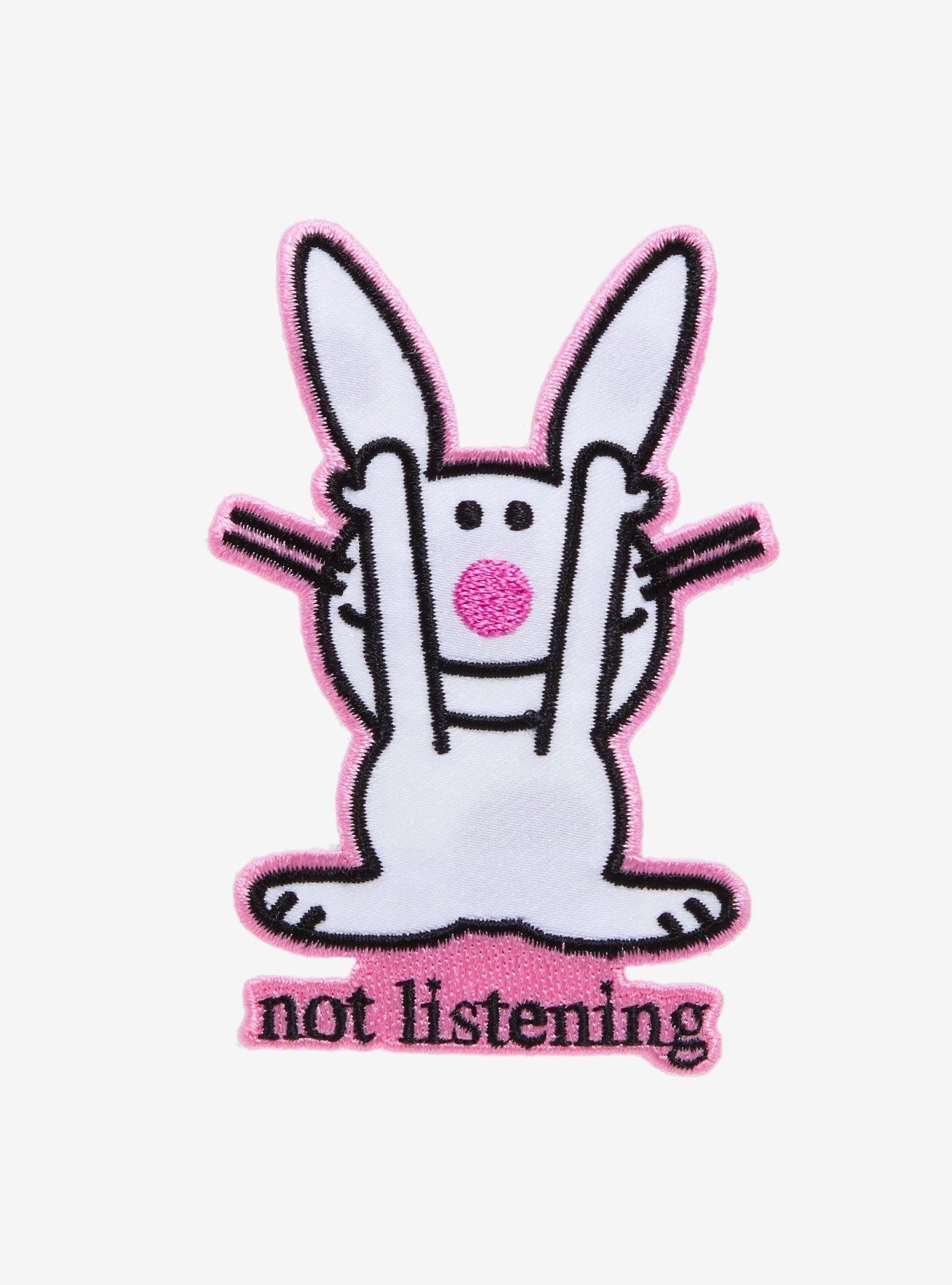 It's Happy Bunny Not Listening Patch, , hi-res