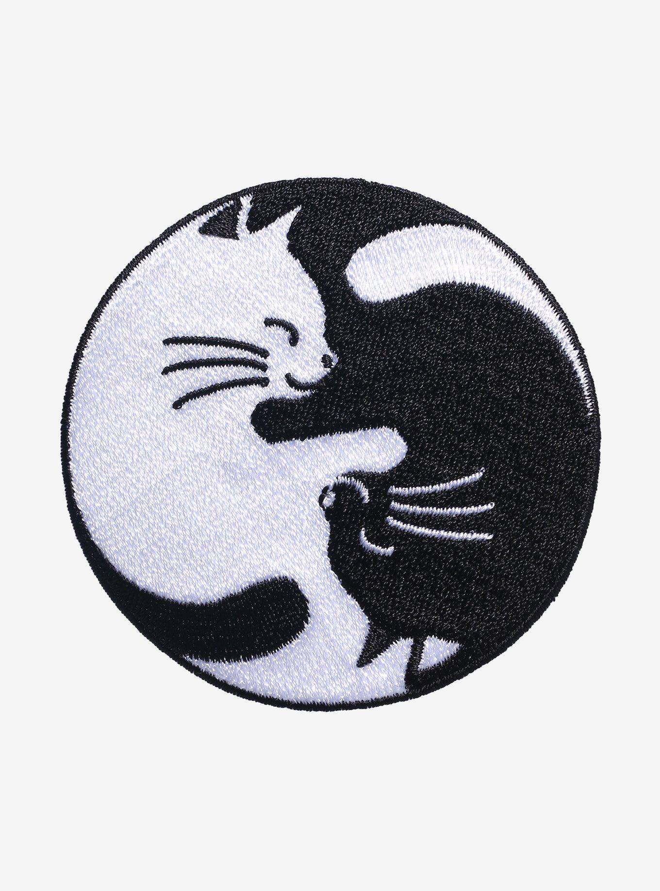 Black & White Yin-Yang Cat Patch, , hi-res