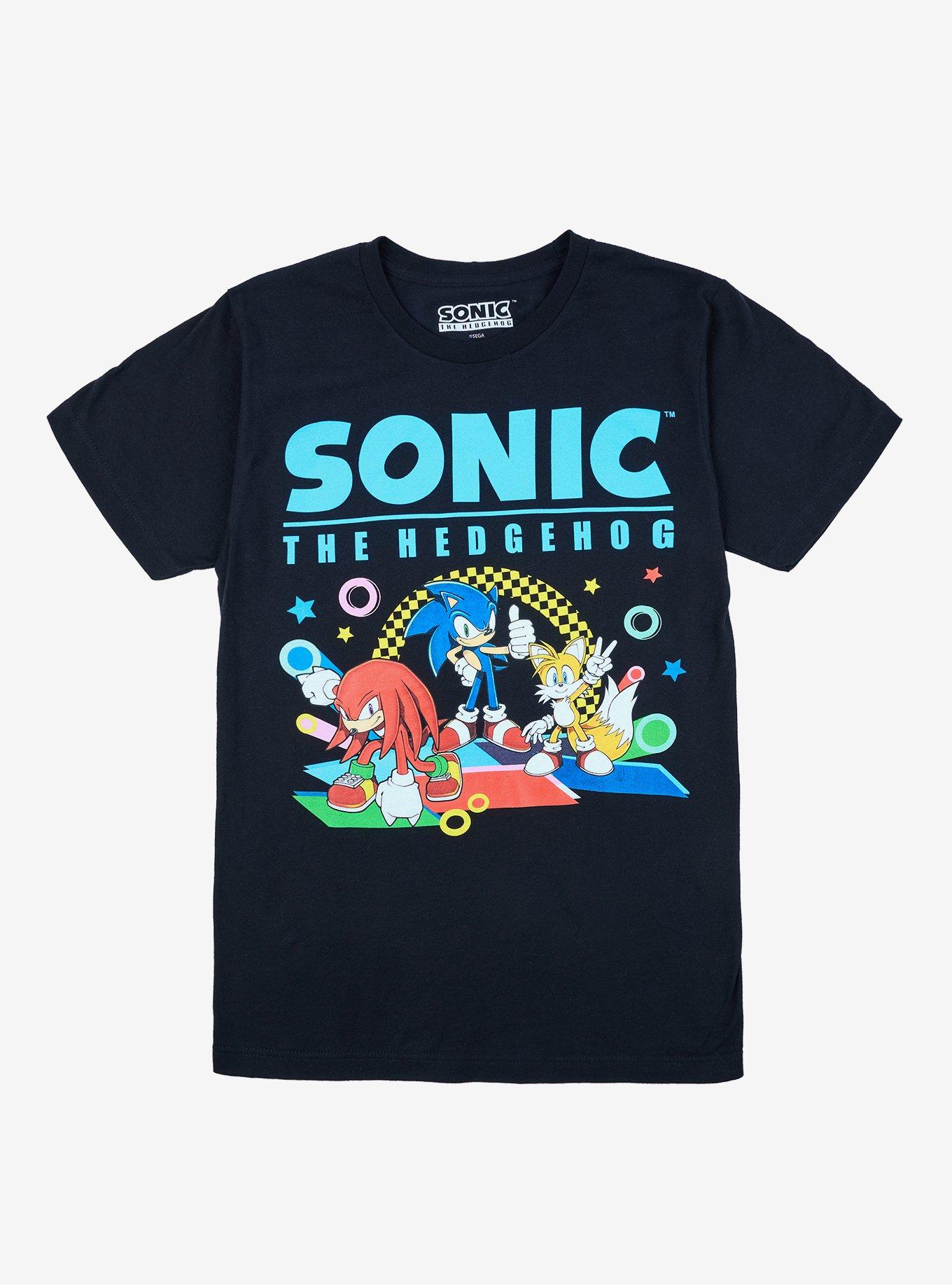 Sonic The Hedgehog Trio Checkered Girls T-Shirt, , hi-res