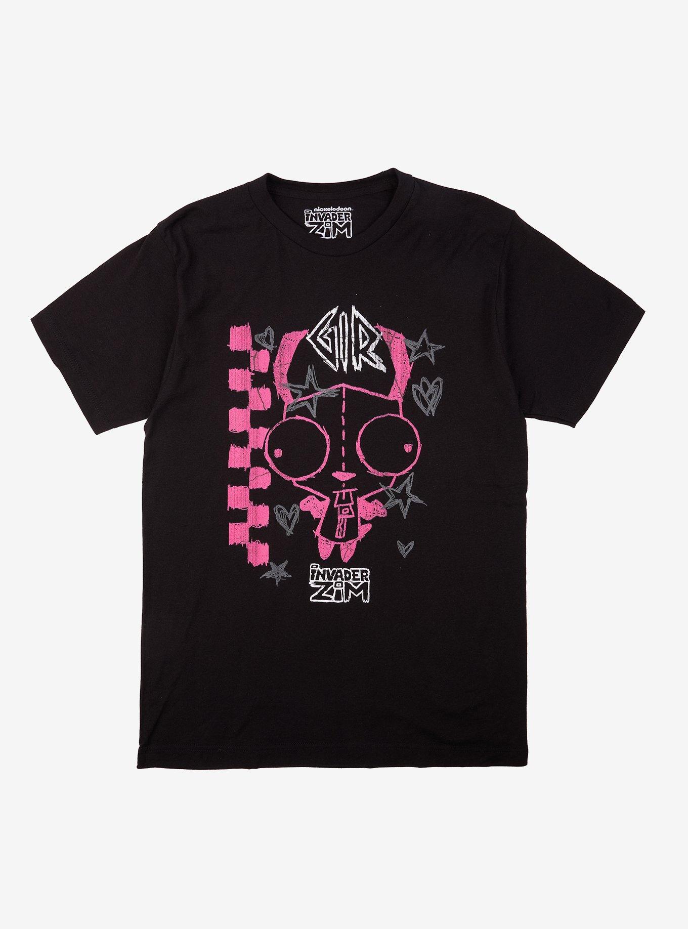 idem master artist’s girls Tshirt Invader Zim GIR Chalk Art Girls T-Shirt | Hot Topic
