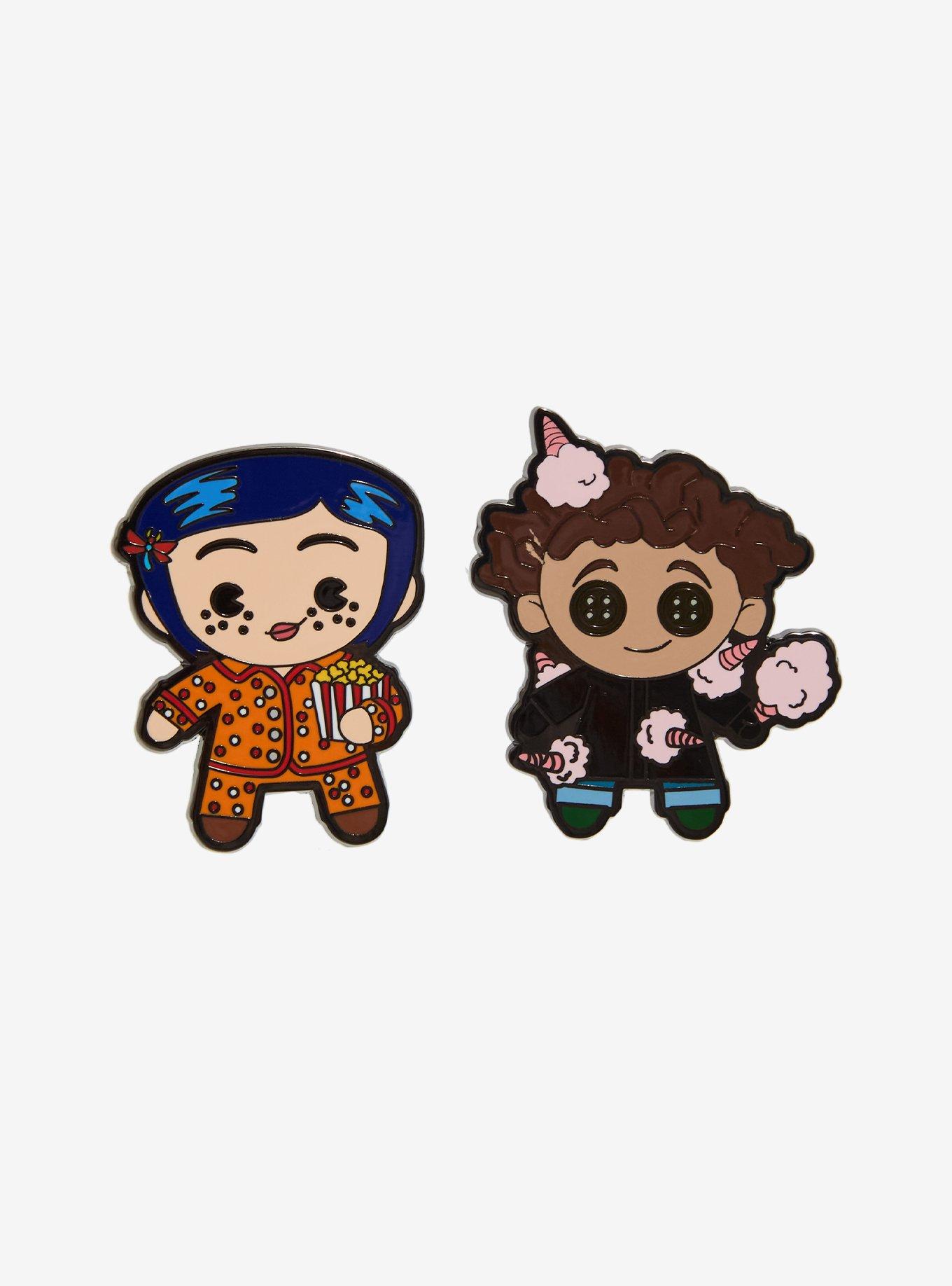 Coraline Wybie Chibi Enamel Pin Set, , hi-res
