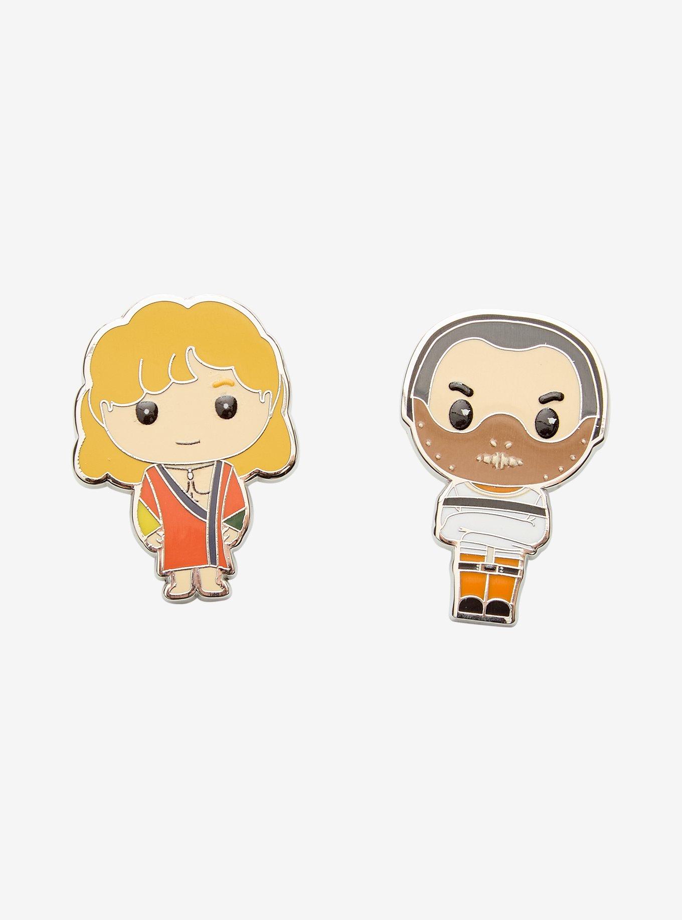 Silence Of The Lambs Chibi Hannibal & Buffalo Bill Enamel Pin Set Hot Topic Exclusive, , hi-res