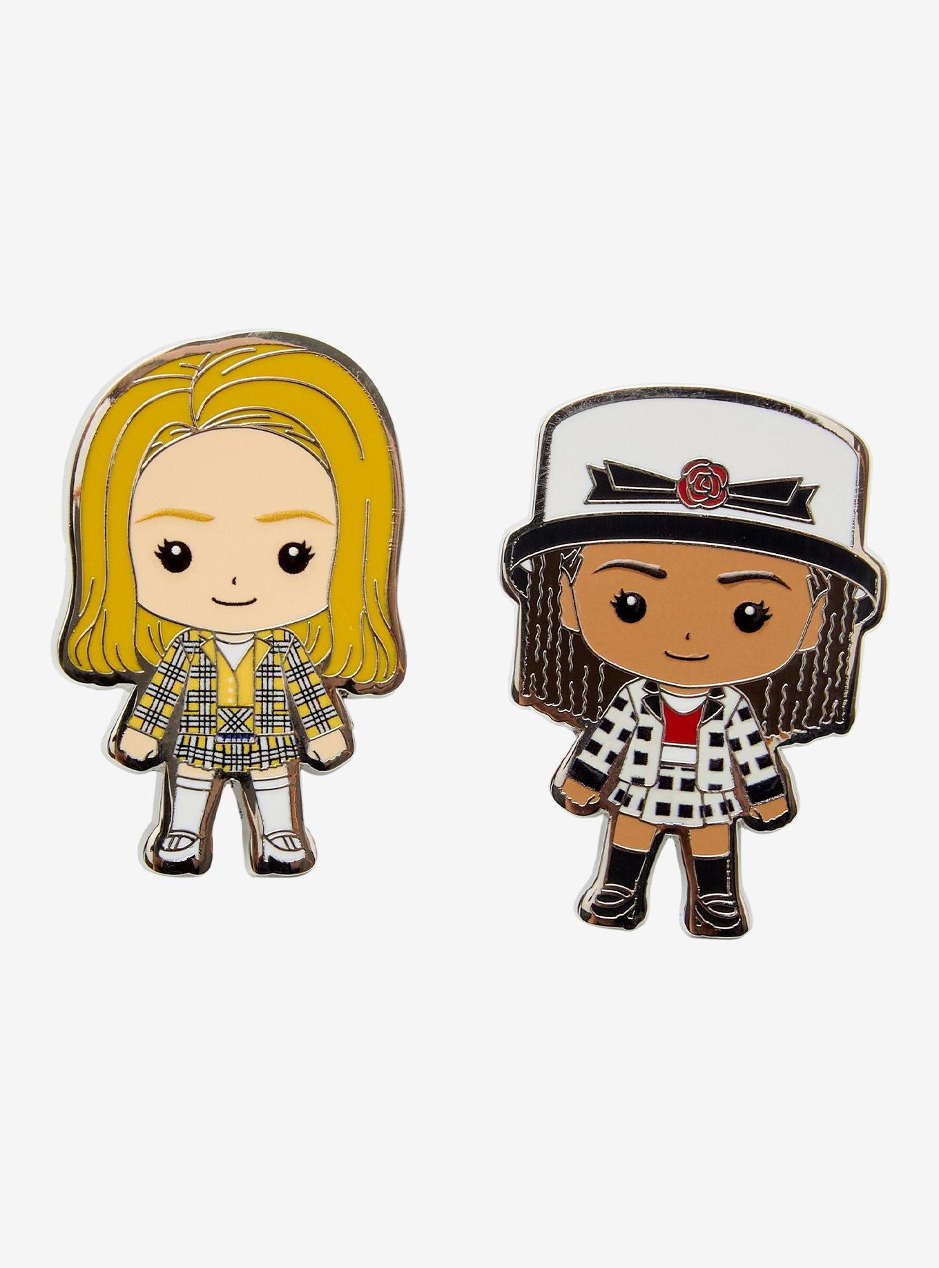 Clueless Chibi Cher & Dionne Enamel Pin Set Hot Topic Exclusive, , hi-res