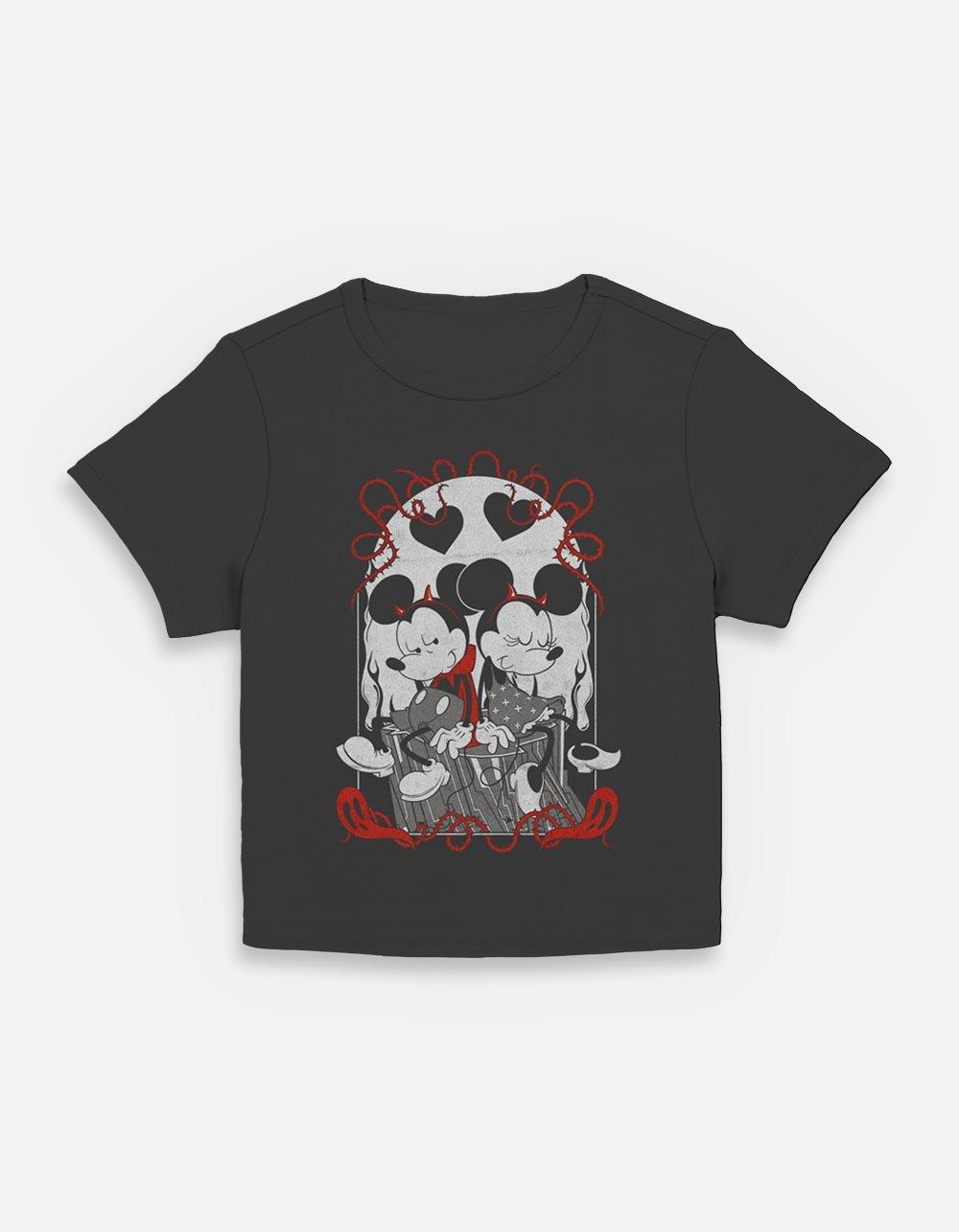 Disney Mickey Mouse & Minnie Mouse Goth Tarot Womens Baby T-Shirt, , hi-res