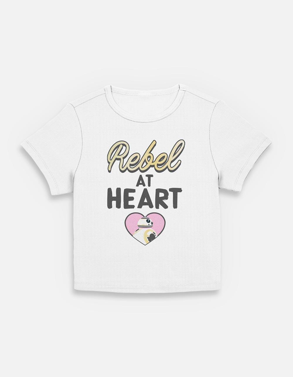 Star Wars: The Force Awakens Rebel At Heart Womens Baby T-Shirt, EGRET, hi-res