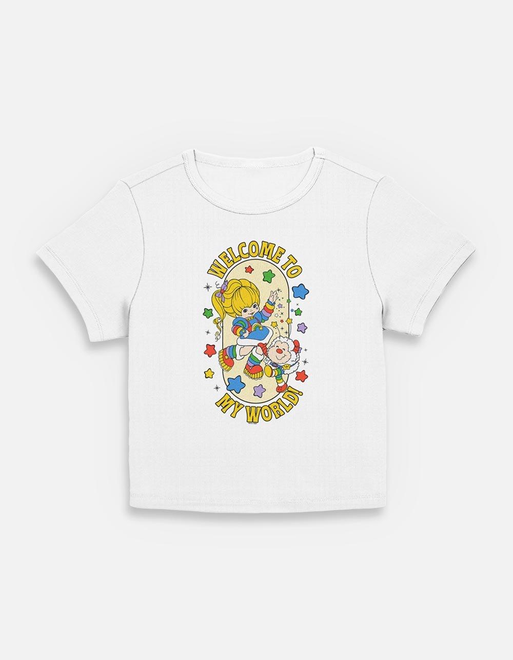 Rainbow Brite Welcome To My World Womens Baby T-Shirt, EGRET, hi-res