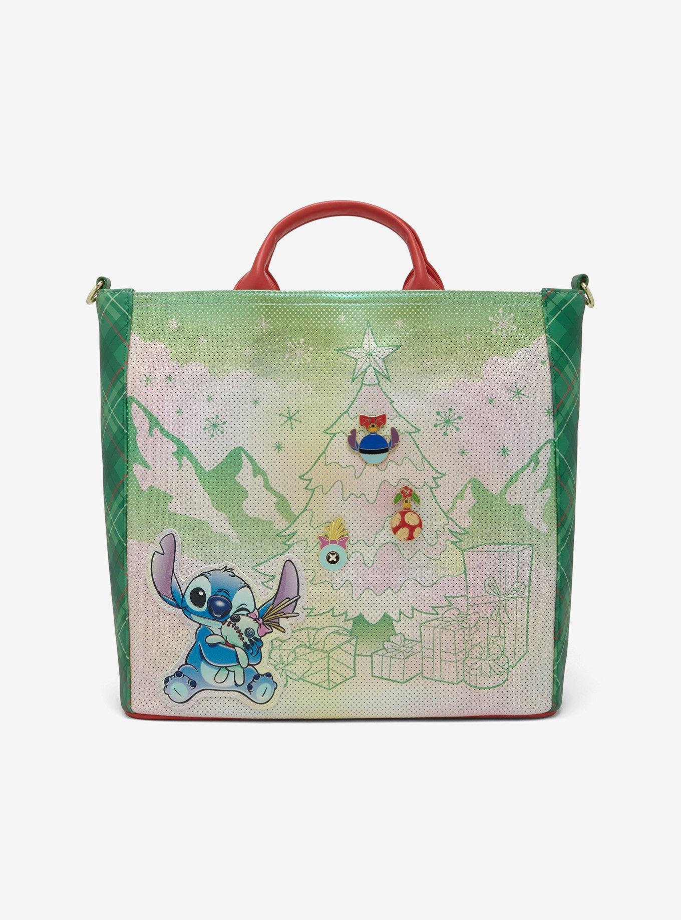 Loungefly Disney Stitch Holiday Ornament Pin Collector Tote Bag, , hi-res