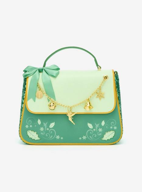Loungefly Disney Tinker Bell Holiday Sequined Crossbody Bag | Hot Topic