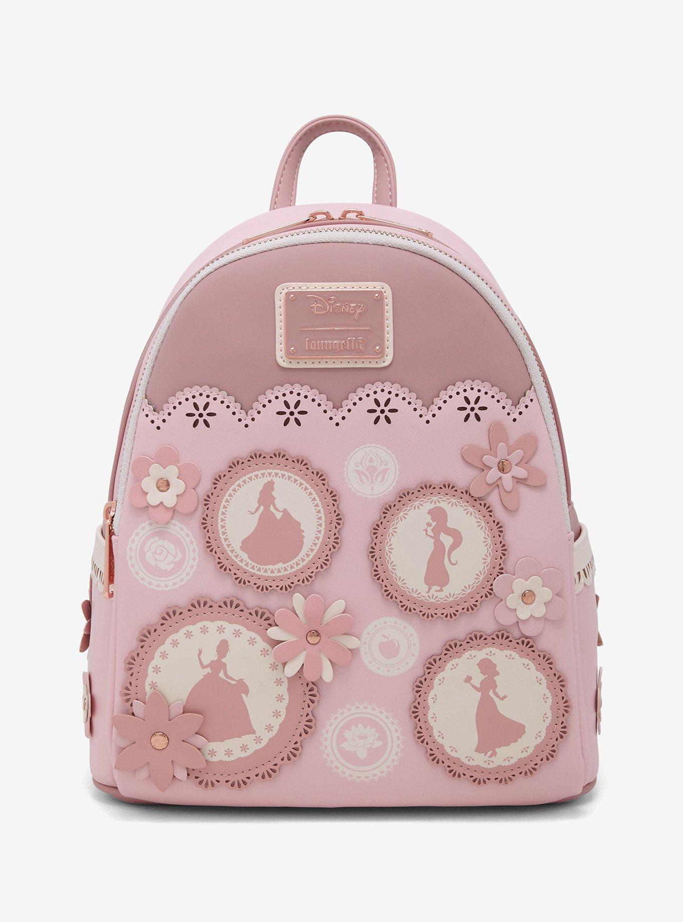 Loungefly Disney Princess Pink Floral Mini Backpack, , hi-res